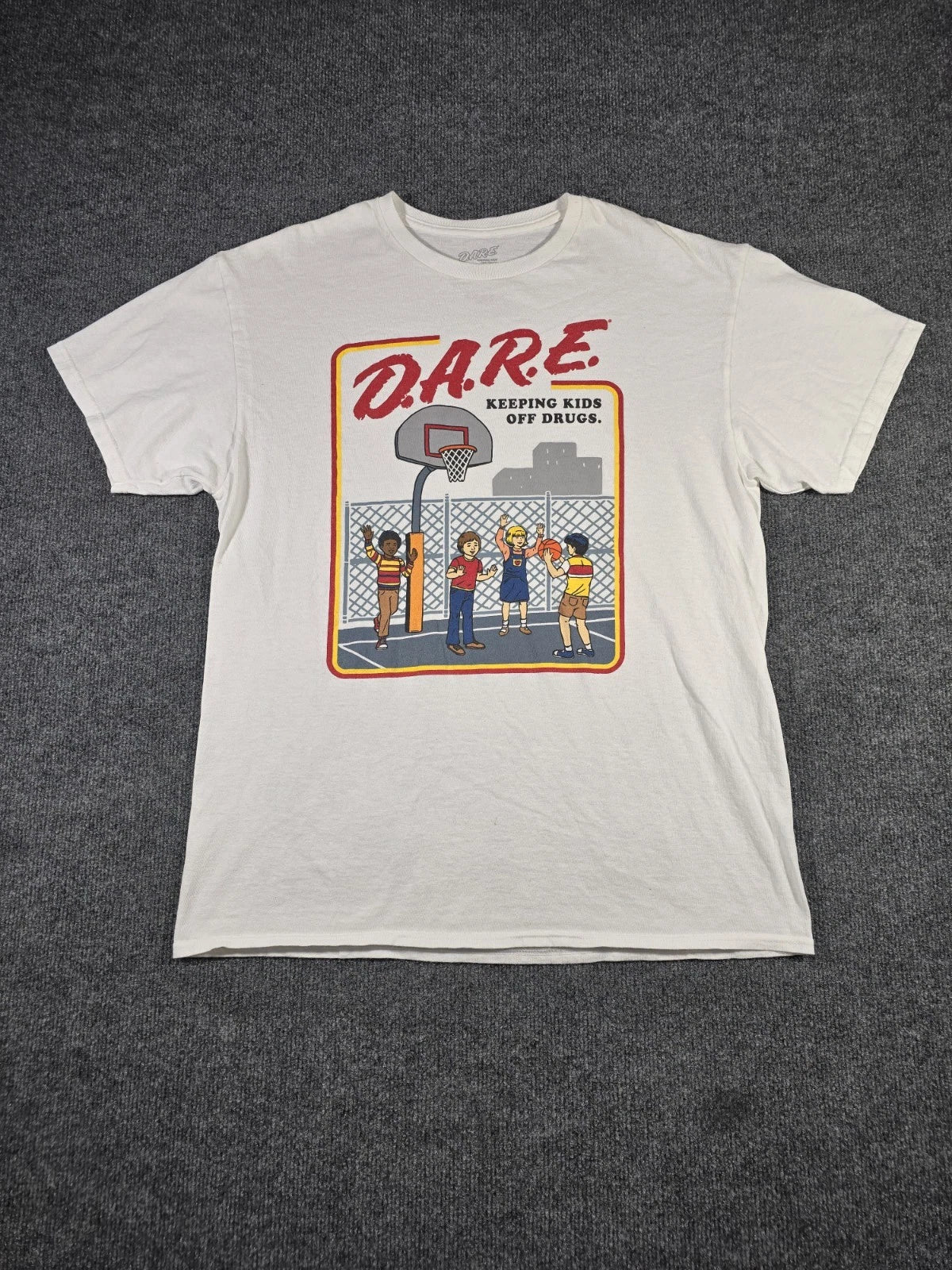 D.A.R.E. Keeping Kids Off Drugs Graphic T-Shirt White 100% Cotton Size L Unisex T-shirt, Sweatshirt, Hoodie, Long Sleeve Tee - T-Shirt, Sweatshirt, Hoodie