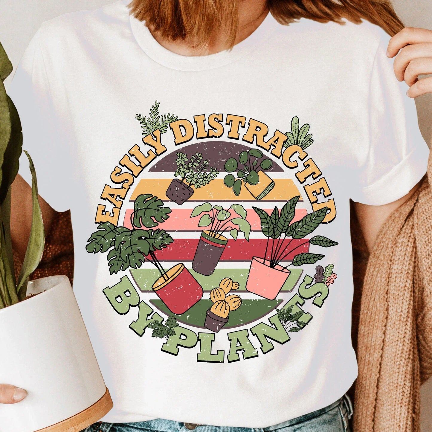 Easily Distracted Plant Lover Shirt,Gardening Shirt Gardener T-Shirt #GDRN Unisex T-shirt, Sweatshirt, Hoodie, Long Sleeve Tee - T-Shirt, Sweatshirt, Hoodie