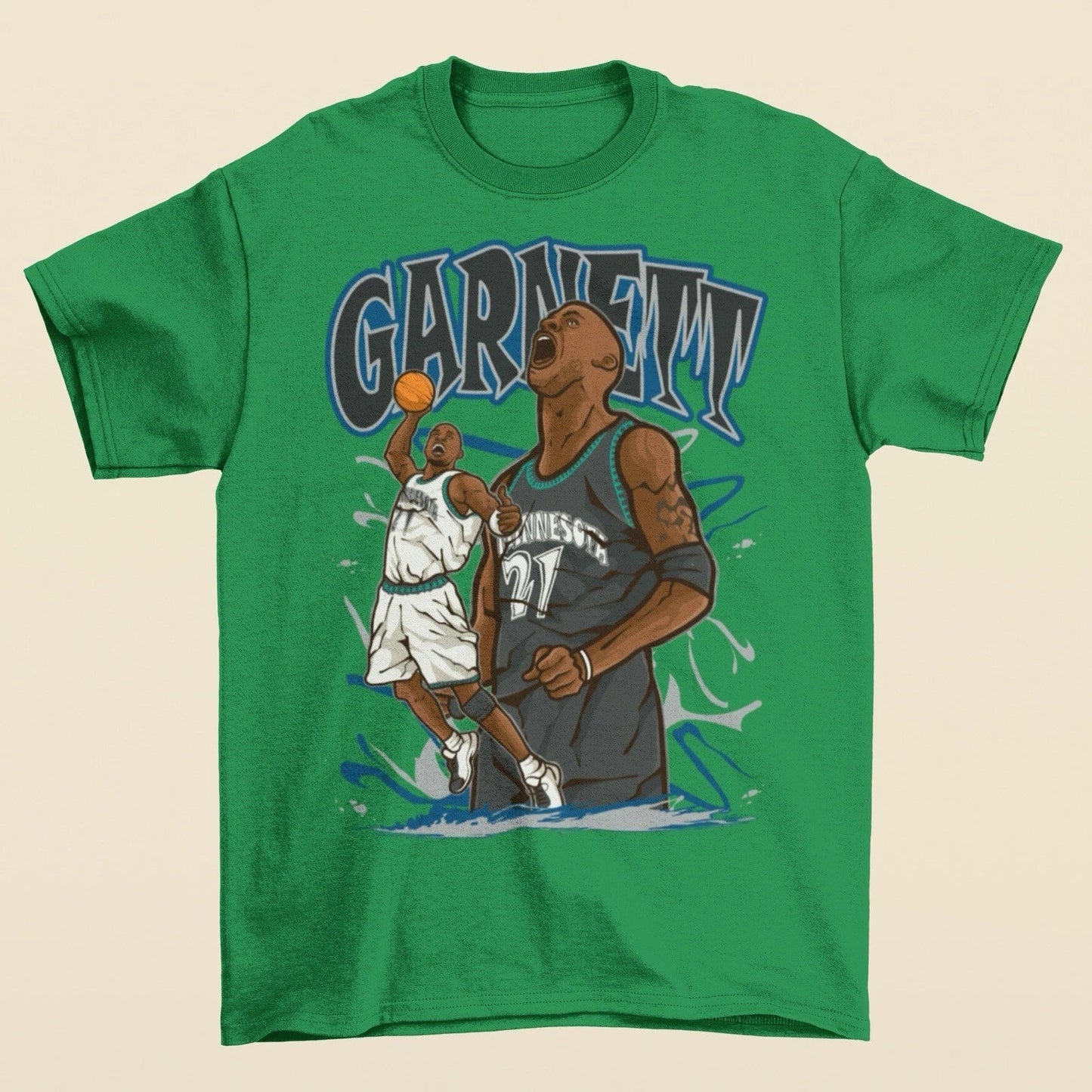 Kevin Garnett Cartoon Style Minnesota Basketball T-Shirt Unisex T-shirt, Sweatshirt, Hoodie, Long Sleeve Tee - T-Shirt, Sweatshirt, Hoodie