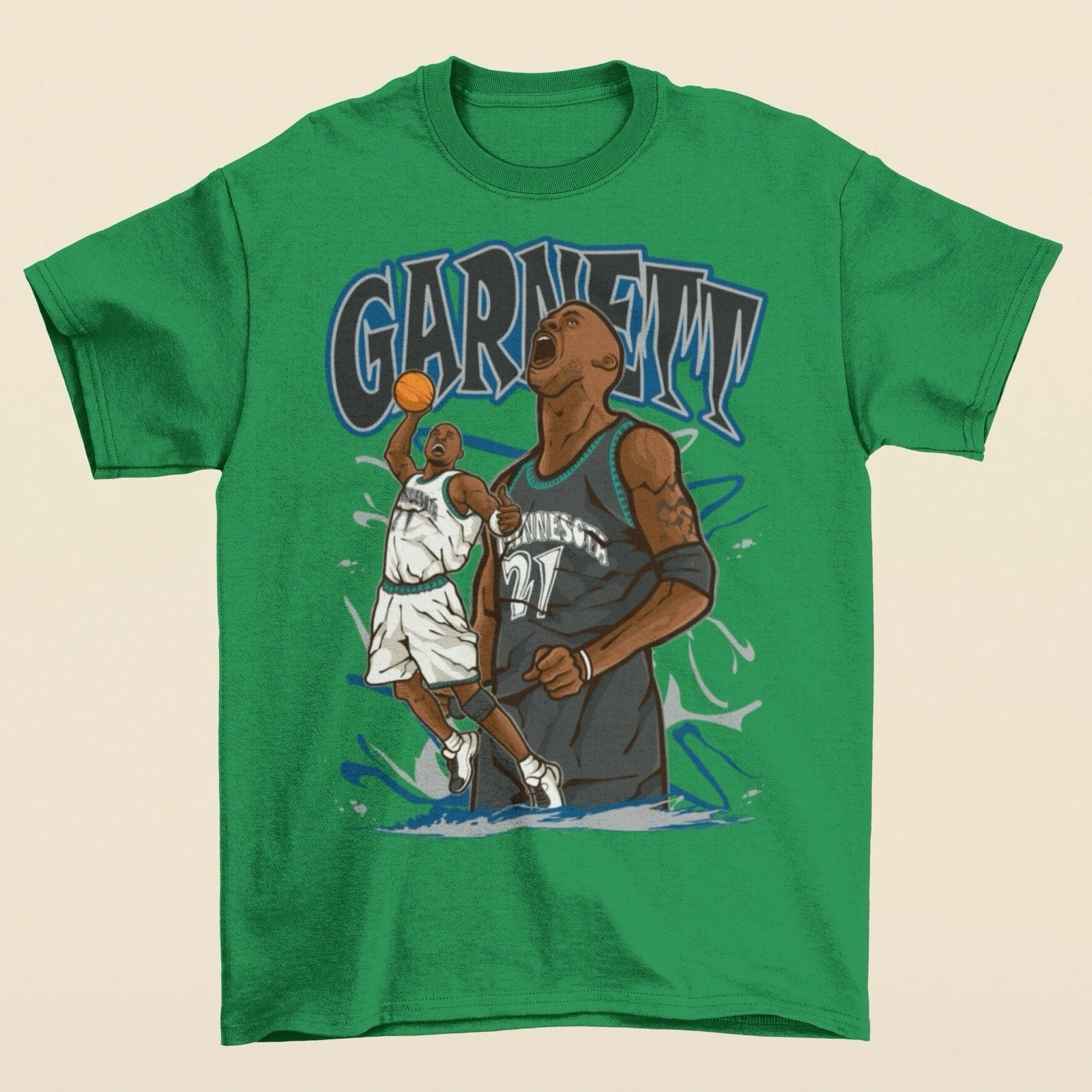 Kevin Garnett Cartoon Style Minnesota Basketball T-Shirt Unisex T-shirt, Sweatshirt, Hoodie, Long Sleeve Tee - T-Shirt, Sweatshirt, Hoodie