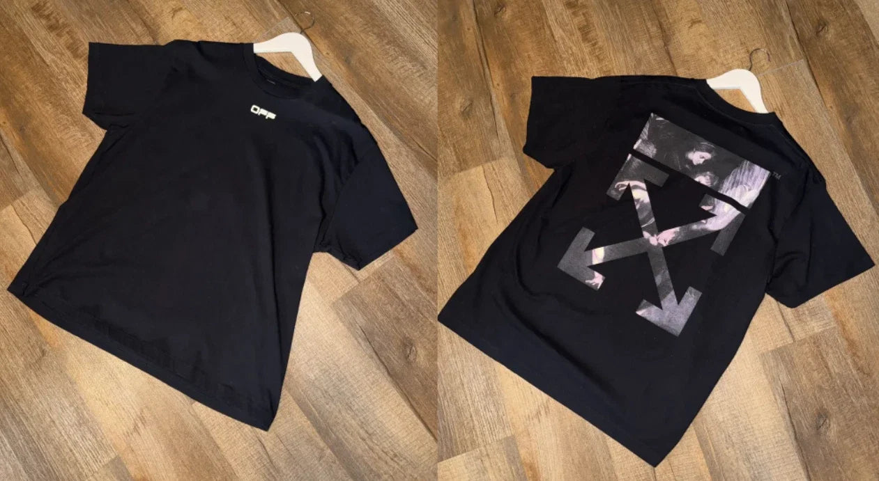 Off-White Caravaggio Arrow Tee Black Reprint Graphic Streetwear Shirt S-5XL Unisex T-shirt, Sweatshirt, Hoodie, Long Sleeve Tee - T-Shirt, Sweatshirt, Hoodie