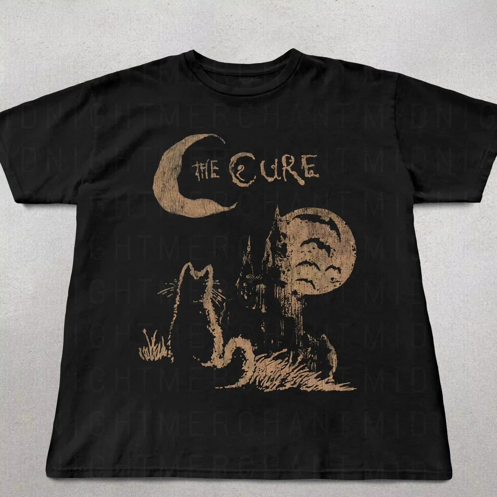 The Cure Cat Graphic T Shirt Black Goth Rock Band Tee Y2K Mens Unisex Top Unisex T-shirt, Sweatshirt, Hoodie, Long Sleeve Tee - T-Shirt, Sweatshirt, Hoodie