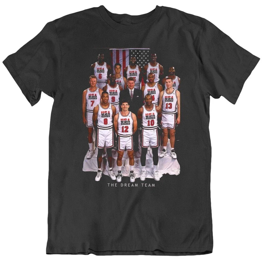 Retro Basketball The Dream Team Basketball Fan  T Shirt Unisex T-shirt, Sweatshirt, Hoodie, Long Sleeve Tee - T-Shirt, Sweatshirt, Hoodie