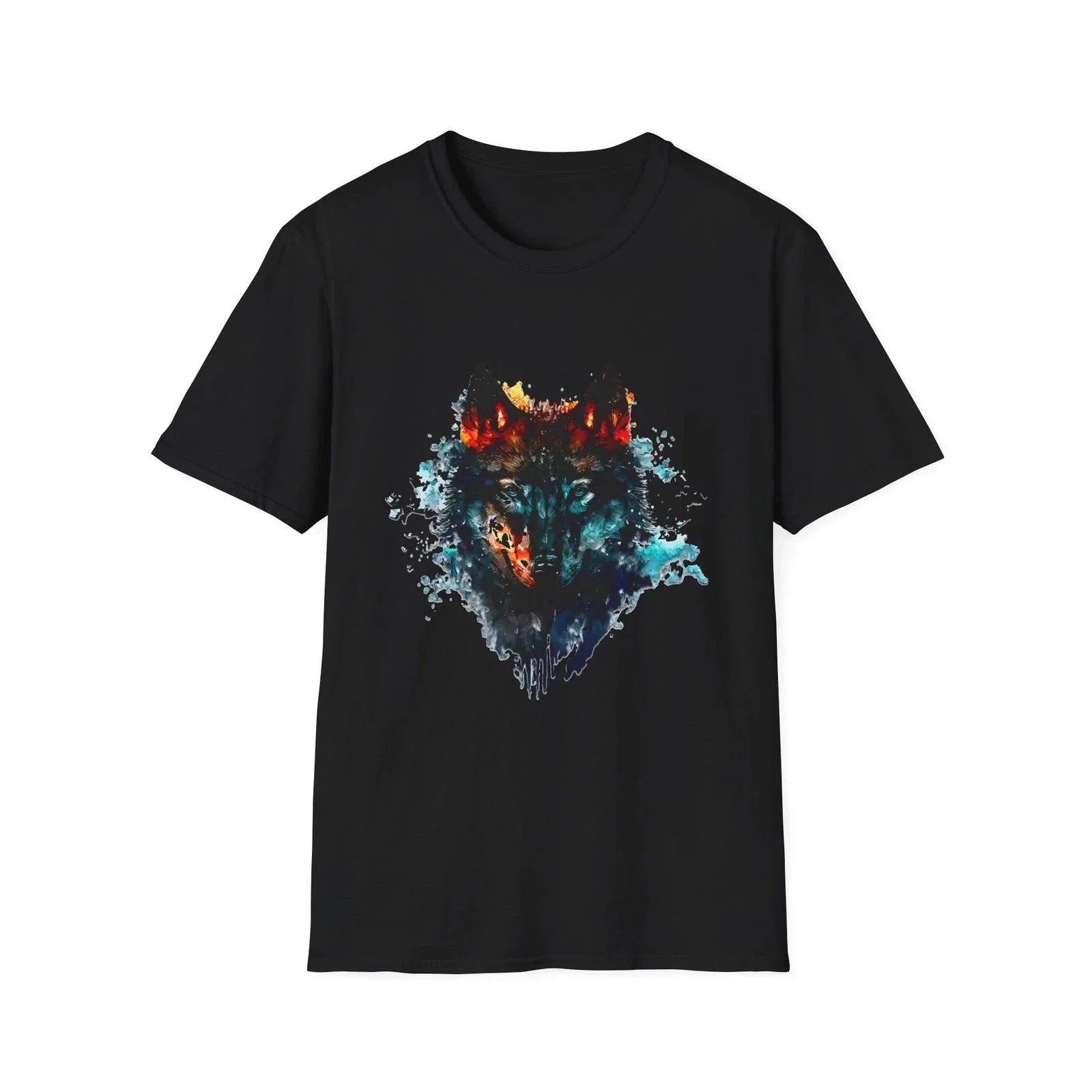 Wolf Graphic Unisex Softstyle T-Shirt - Boho Style, Animal Lover Gift, [...] Unisex T-shirt, Sweatshirt, Hoodie, Long Sleeve Tee - T-Shirt, Sweatshirt, Hoodie