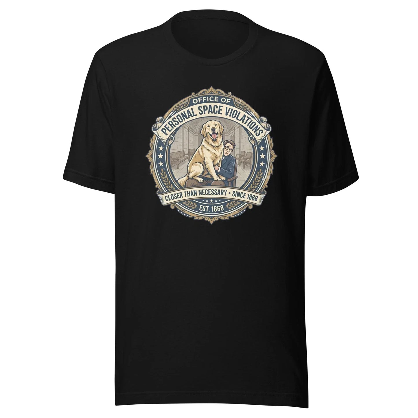 Funny Golden Retriever T-Shirt Office of Personal Space Violations Dog Lover Unisex T-shirt, Sweatshirt, Hoodie, Long Sleeve Tee - T-Shirt, Sweatshirt, Hoodie
