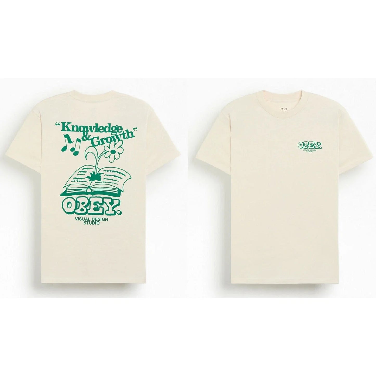 New Obey Knowledge and Growth Graphic T Shirt Streetwear Tee, Size Small Unisex T-shirt, Sweatshirt, Hoodie, Long Sleeve Tee - T-Shirt, Sweatshirt, Hoodie