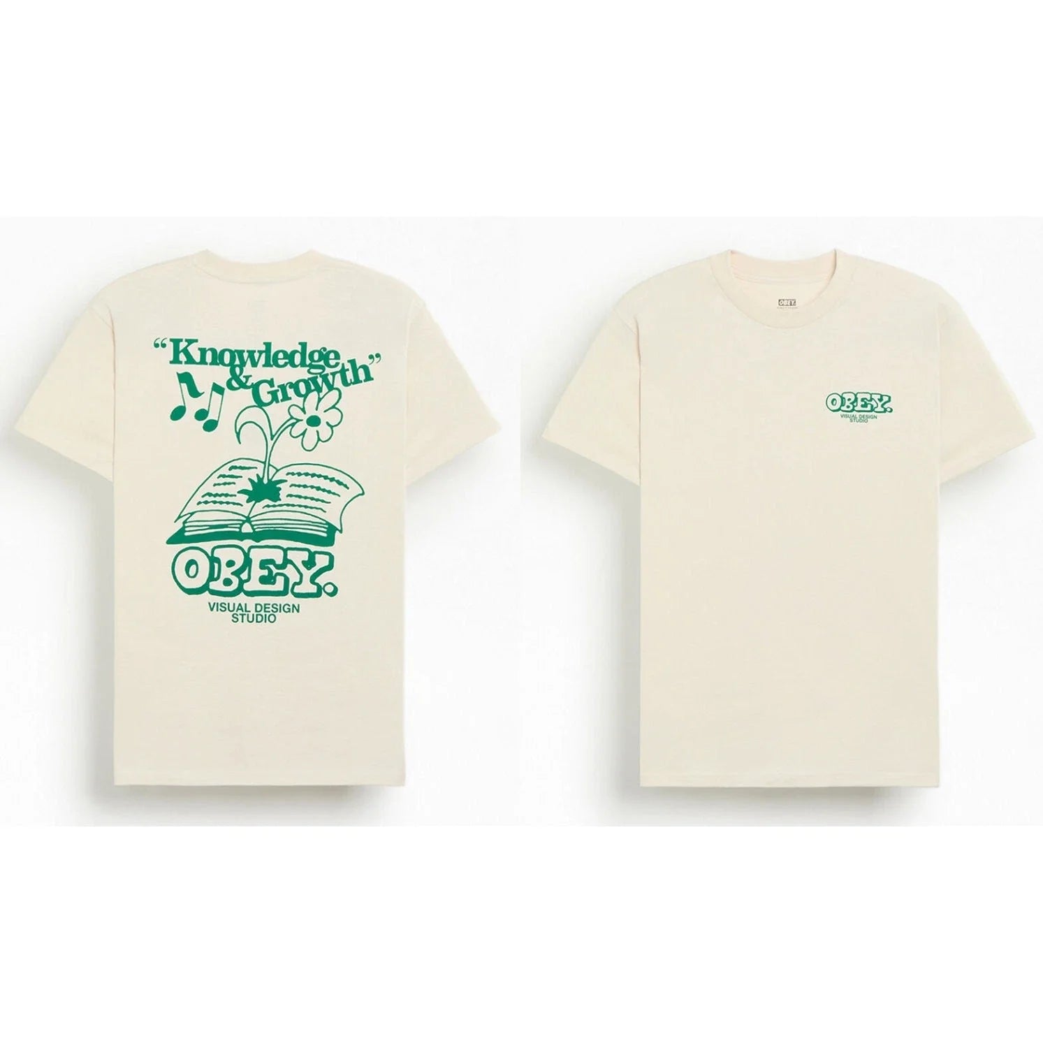 New Obey Knowledge and Growth Graphic T Shirt Streetwear Tee, Size Small Unisex T-shirt, Sweatshirt, Hoodie, Long Sleeve Tee - T-Shirt, Sweatshirt, Hoodie