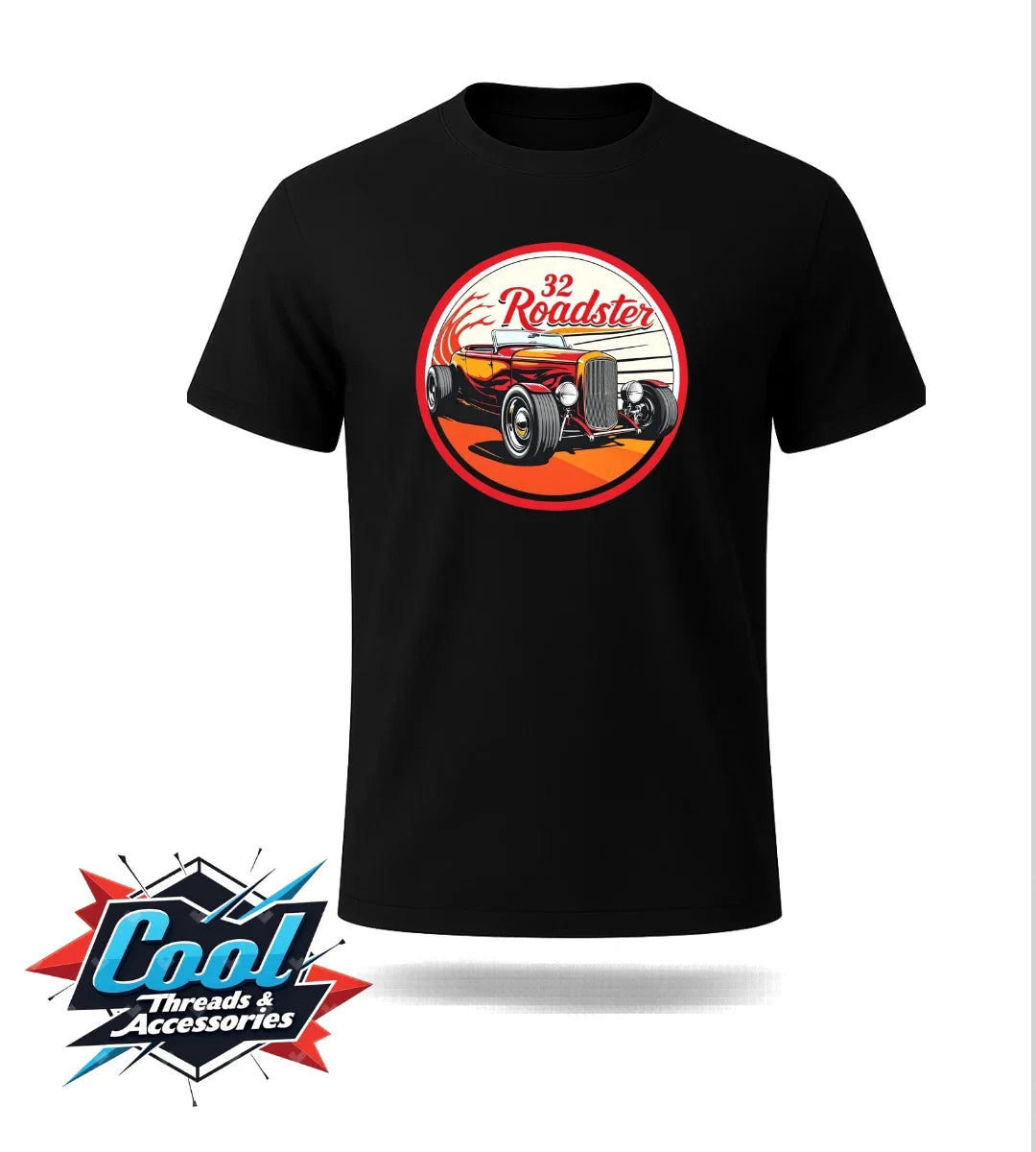 Cool Threads 32 Roadster Hot Rod Classic Car Unisex Black T Shirt Graphic Unisex T-shirt, Sweatshirt, Hoodie, Long Sleeve Tee - T-Shirt, Sweatshirt, Hoodie