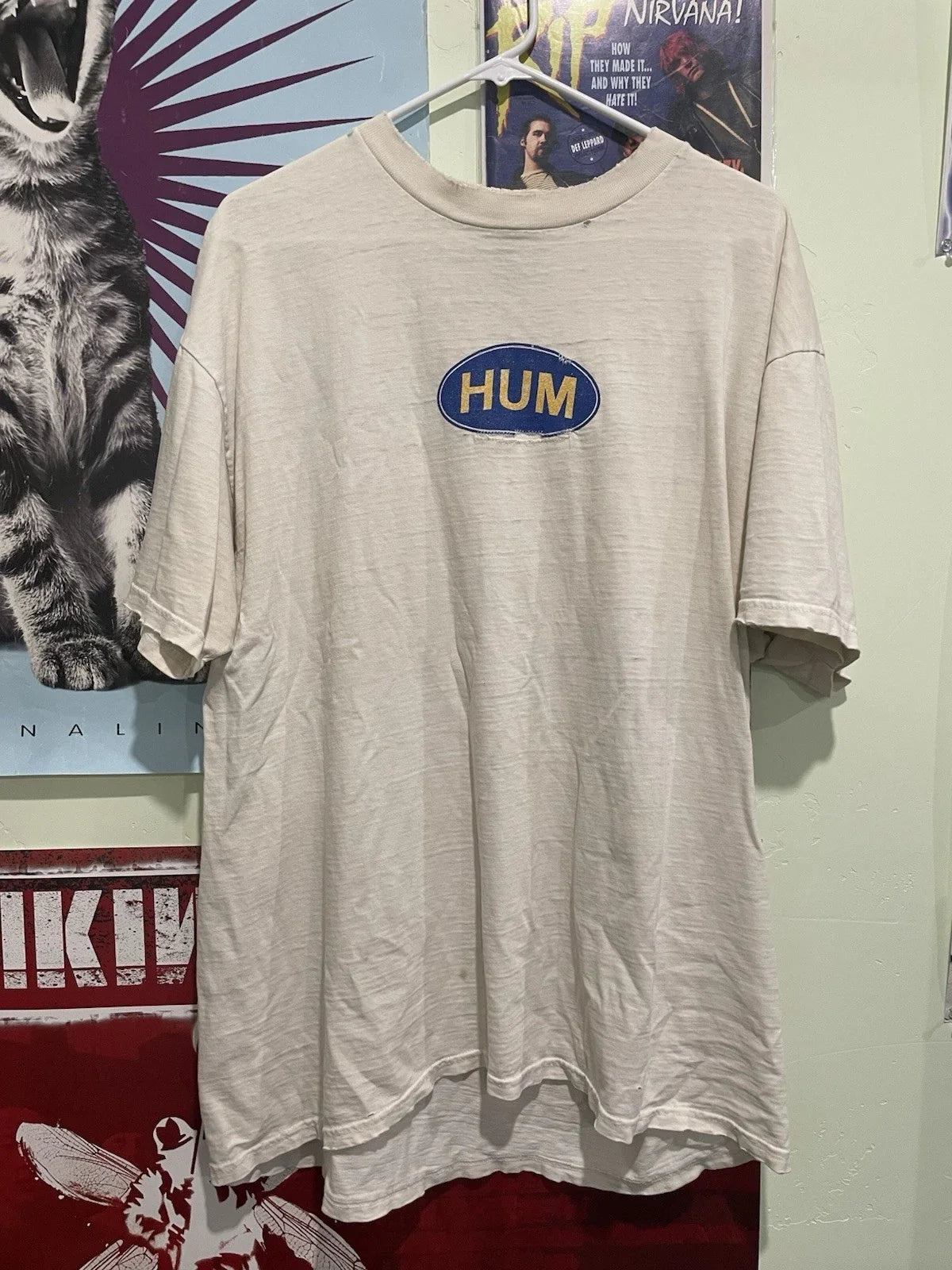 Vintage 90s Hum Band Tee Unisex T-shirt, Sweatshirt, Hoodie, Long Sleeve Tee - T-Shirt, Sweatshirt, Hoodie