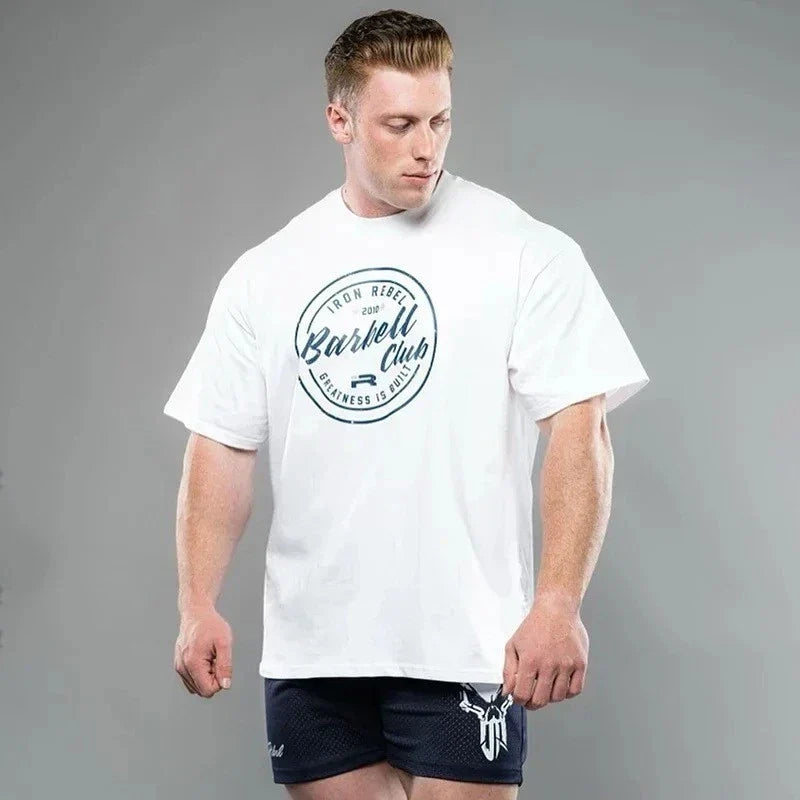 Oversized Gym T Shirt for Mens Bodybuilding Fitness Streetwear Cotton Tee Unisex T-shirt, Sweatshirt, Hoodie, Long Sleeve Tee - T-Shirt, Sweatshirt, Hoodie