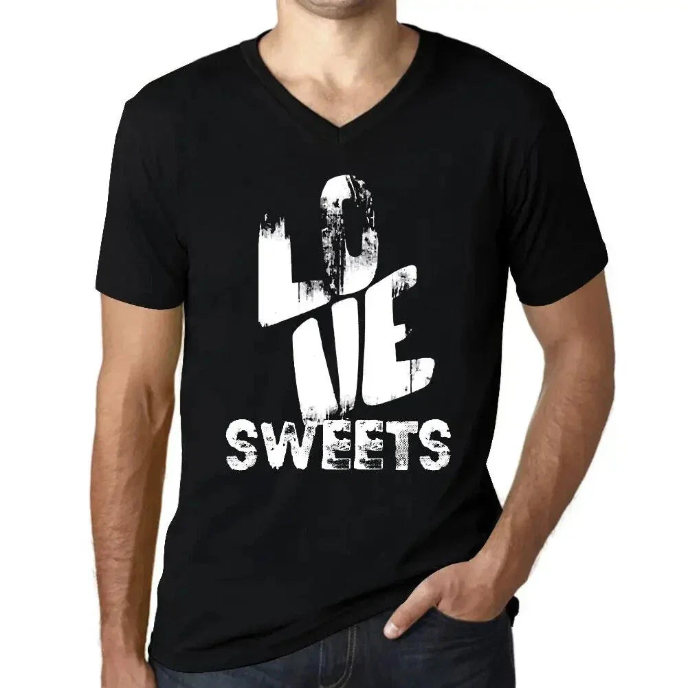 Men's Graphic T-Shirt V Neck Love Sweets Eco-Friendly Limited Edition Unisex T-shirt, Sweatshirt, Hoodie, Long Sleeve Tee - T-Shirt, Sweatshirt, Hoodie