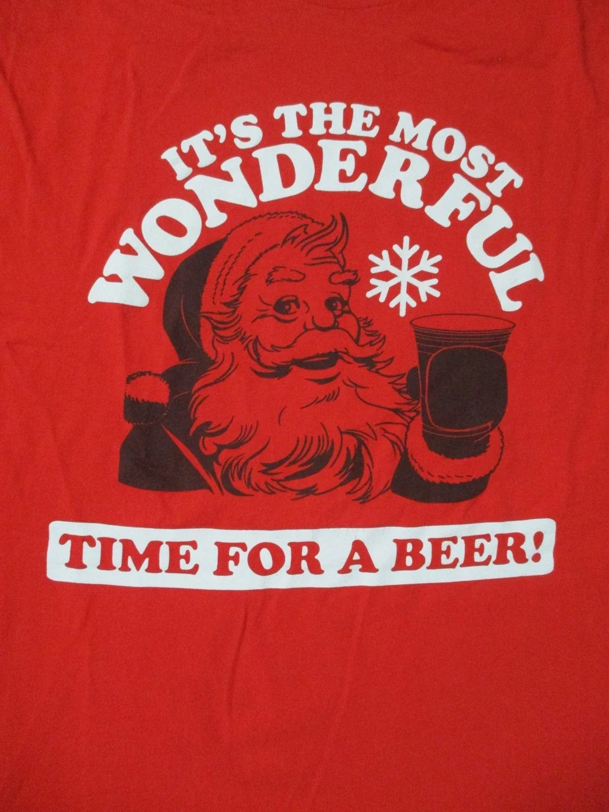 XXL red SANTA CLAUS CHRISTMAS BEER graphic COTTON by - Adult & Kids T-Shirts, Sweatshirts & Hoodies apparel design preview 1
