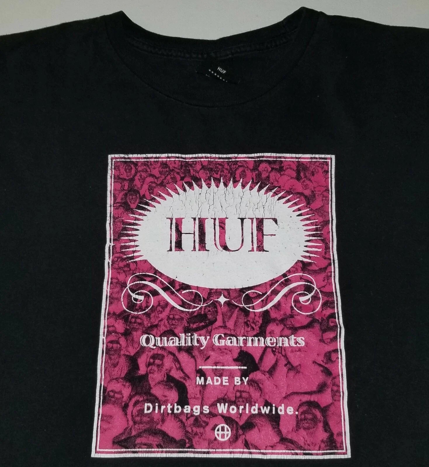 HUF VINTAGE XL T-SHIRT SKATE TEE SKATEBOARD FASHION URBAN STREET BLACK HYPEBEAST Unisex T-shirt, Sweatshirt, Hoodie, Long Sleeve Tee - T-Shirt, Sweatshirt, Hoodie