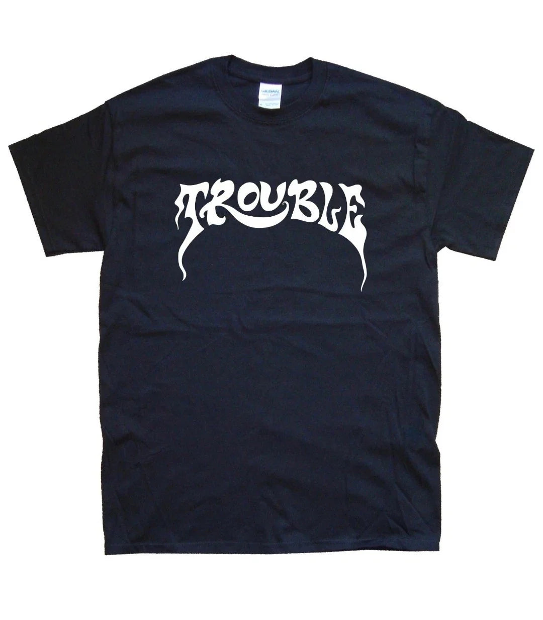 TROUBLE Graphic T-SHIRT sizes S M L XL XXL colours Black, White Unisex T-shirt, Sweatshirt, Hoodie, Long Sleeve Tee - T-Shirt, Sweatshirt, Hoodie