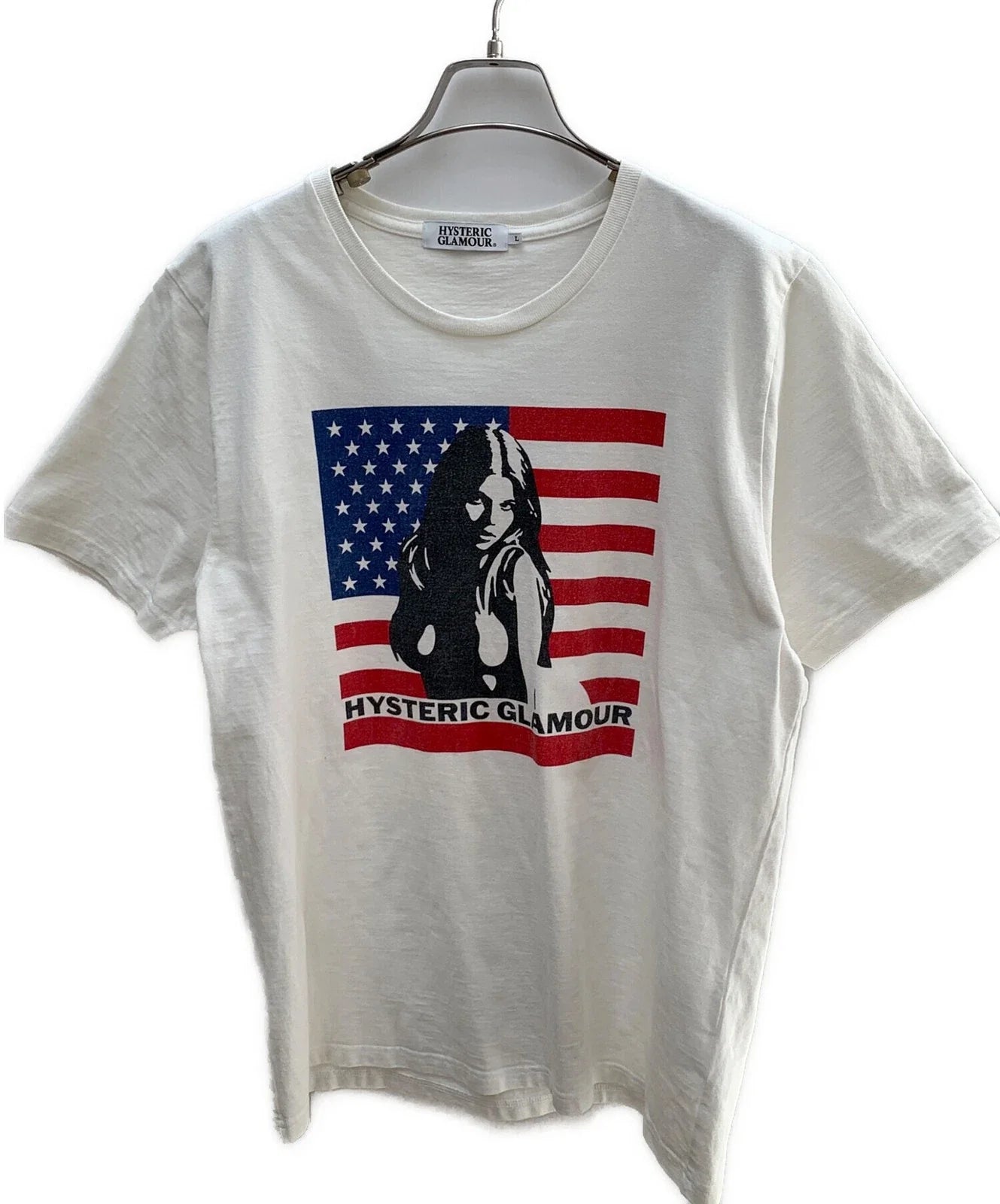 Hysteric Glamour Short Sleeve Cutsew White L 0241CT06 Used Japan Tee Unisex T-shirt, Sweatshirt, Hoodie, Long Sleeve Tee - T-Shirt, Sweatshirt, Hoodie