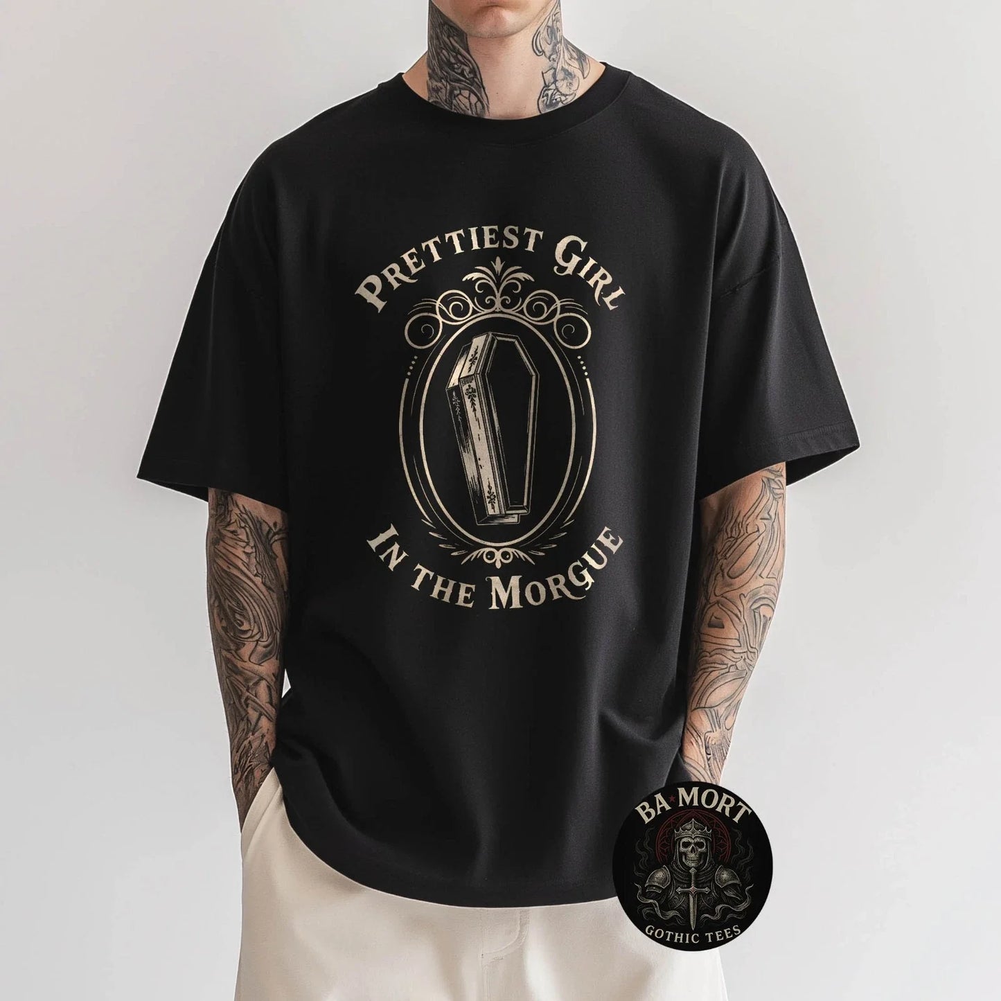Prettiest Girl In The Morgue Gothic T-Shirt Unisex T-shirt, Sweatshirt, Hoodie, Long Sleeve Tee - T-Shirt, Sweatshirt, Hoodie