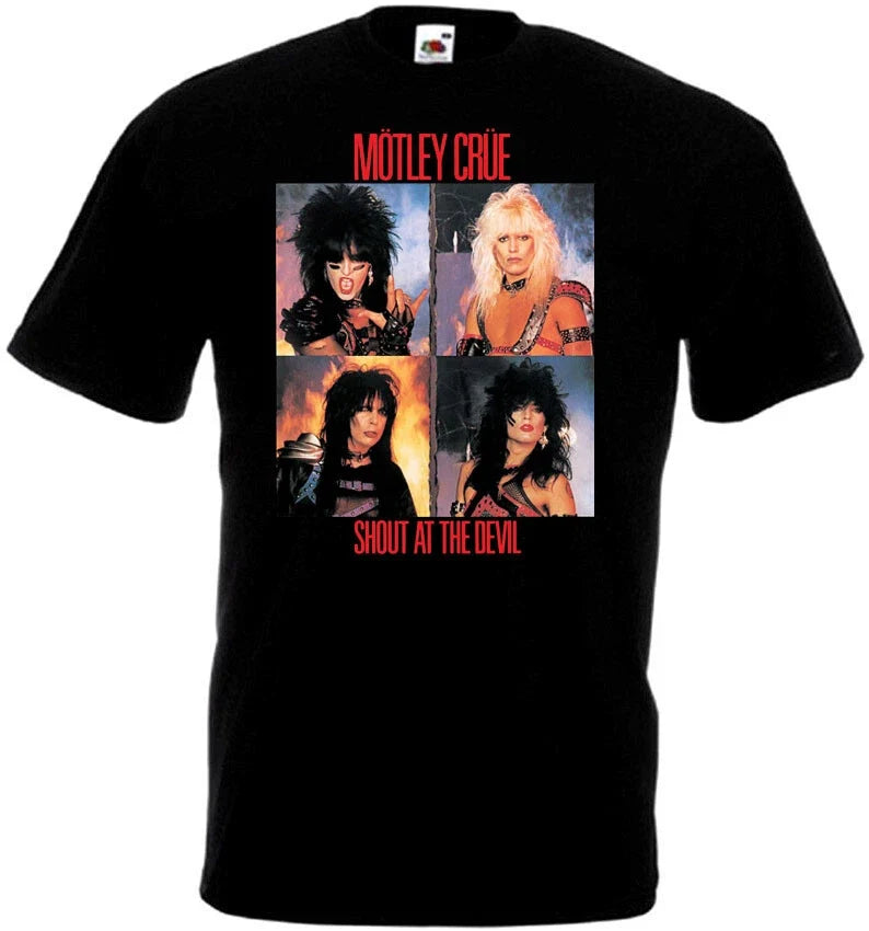 Motley Crue Shout at the Devil v6 T-shirt vintage poster sizes S-5XL Unisex T-shirt, Sweatshirt, Hoodie, Long Sleeve Tee - T-Shirt, Sweatshirt, Hoodie