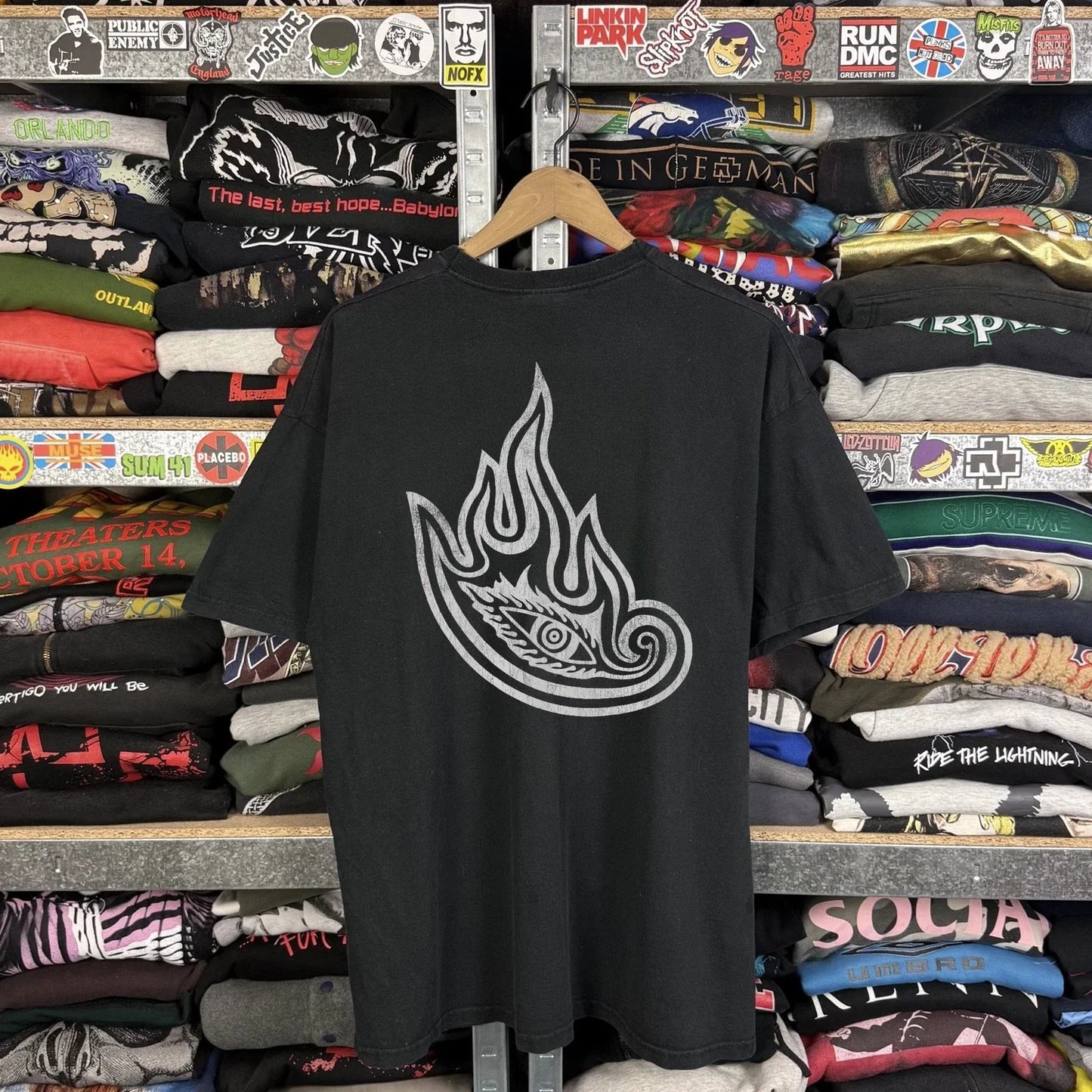 Y2K Tool Flaming Eye Classic T-Shirt Black XXL Unisex T-shirt, Sweatshirt, Hoodie, Long Sleeve Tee - T-Shirt, Sweatshirt, Hoodie