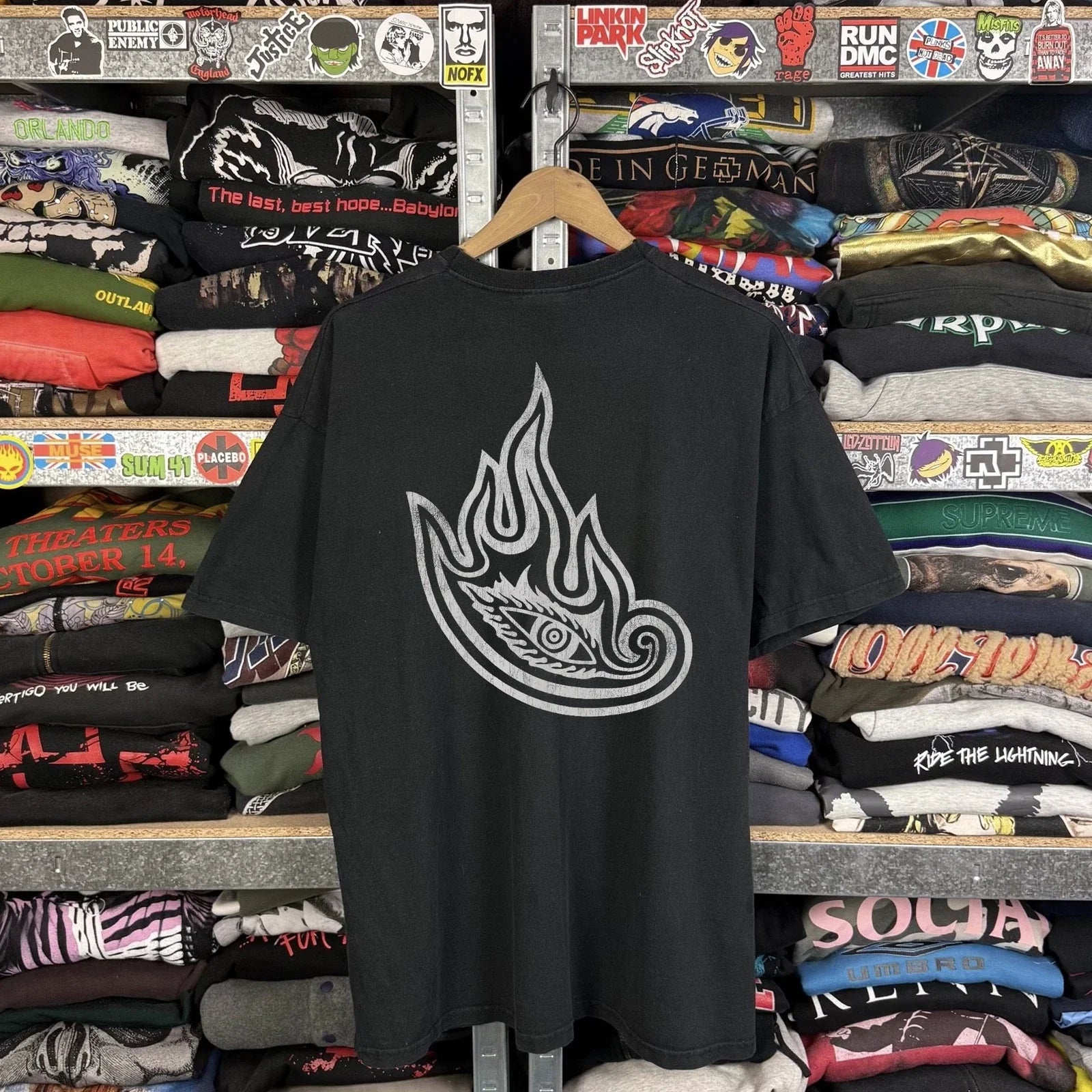Y2K Tool Flaming Eye Classic T-Shirt Black XXL Unisex T-shirt, Sweatshirt, Hoodie, Long Sleeve Tee - T-Shirt, Sweatshirt, Hoodie