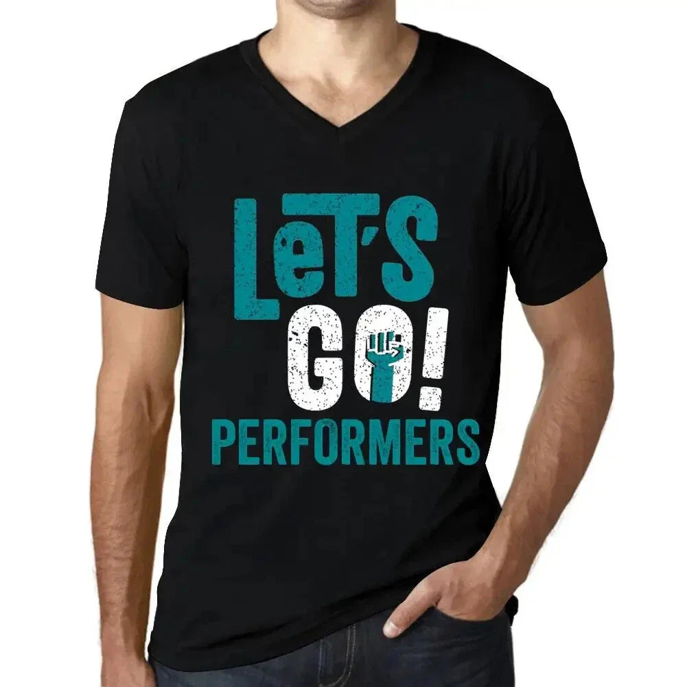Men's Graphic T-Shirt V Neck Let's Go Performers Eco-Friendly Limited Edition Unisex T-shirt, Sweatshirt, Hoodie, Long Sleeve Tee - T-Shirt, Sweatshirt, Hoodie