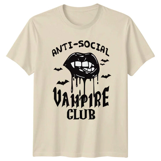 Anti-Social Vampire Club T-Shirt Gothic Horror Halloween Vampire Halloween Gift Unisex T-shirt, Sweatshirt, Hoodie, Long Sleeve Tee - T-Shirt, Sweatshirt, Hoodie
