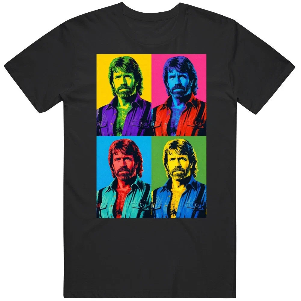 Chuck Norris Warhol  Pop  Art Parody Fan  Movie  Fan Gift T Shirt Unisex T-shirt, Sweatshirt, Hoodie, Long Sleeve Tee - T-Shirt, Sweatshirt, Hoodie