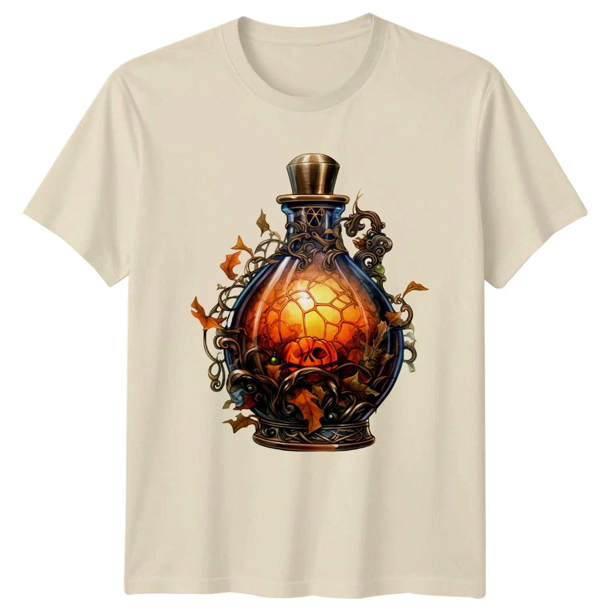 Stained Glass Pumpkin Potion T-Shirt Autumn Halloween Gift For Him And Her Unisex T-shirt, Sweatshirt, Hoodie, Long Sleeve Tee - T-Shirt, Sweatshirt, Hoodie