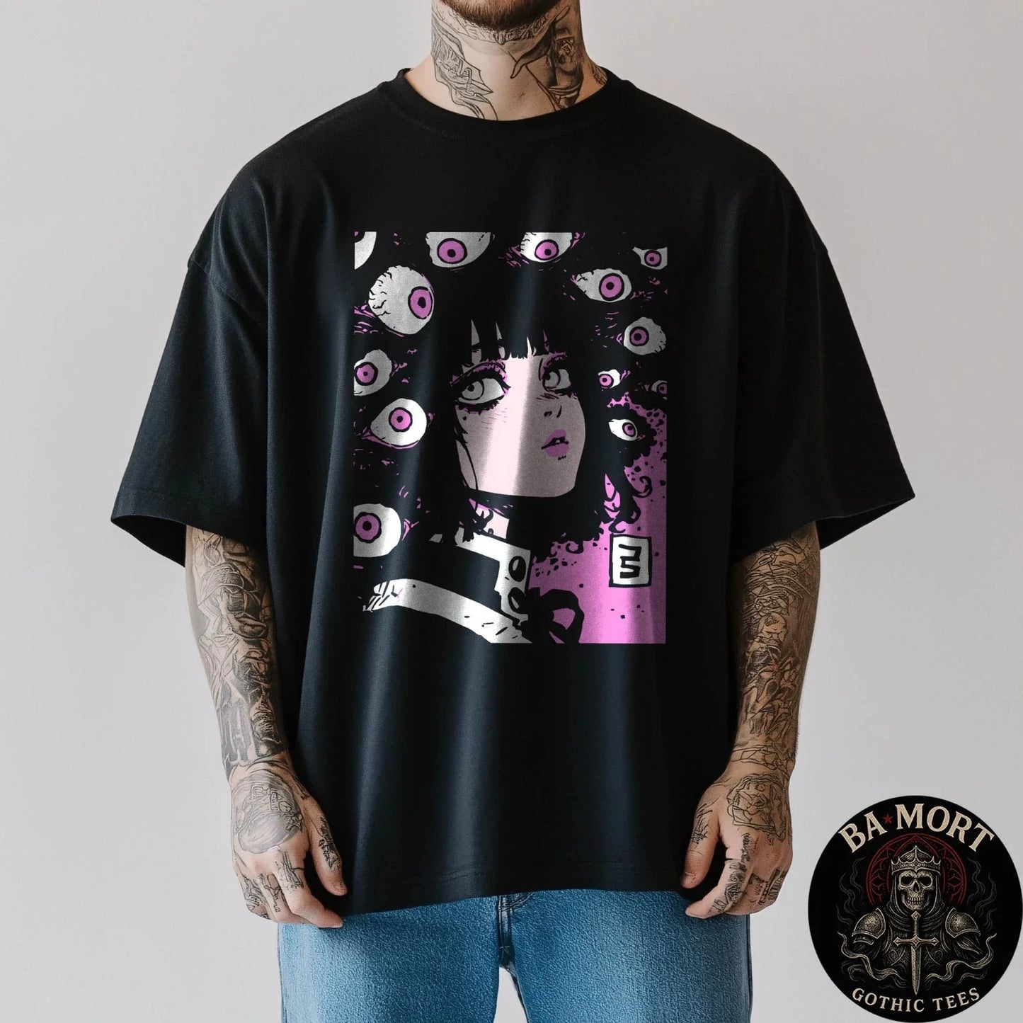 Horror Anime Manga Japan Japanese Creepy Kawaii Goth T-Shirt Unisex T-shirt, Sweatshirt, Hoodie, Long Sleeve Tee - T-Shirt, Sweatshirt, Hoodie