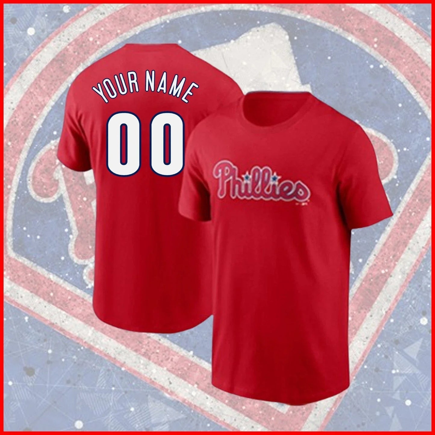 Personalized Philadelphia Phi.llies Name & Number Custom 2026 Fanmade FASTSHIP Unisex T-shirt, Sweatshirt, Hoodie, Long Sleeve Tee - T-Shirt, Sweatshirt, Hoodie