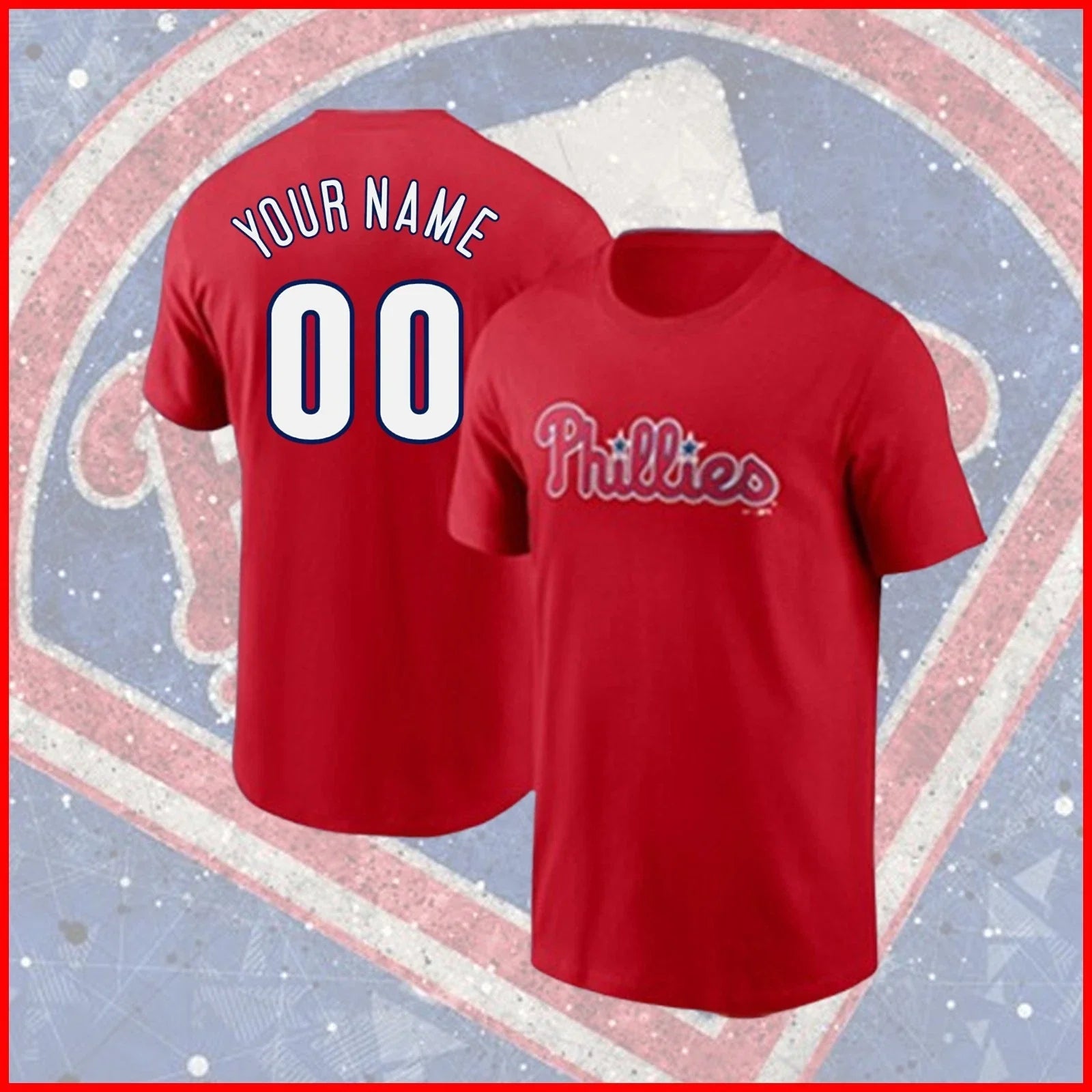 Personalized Philadelphia Phi.llies Name & Number Custom 2026 Fanmade FASTSHIP Unisex T-shirt, Sweatshirt, Hoodie, Long Sleeve Tee - T-Shirt, Sweatshirt, Hoodie
