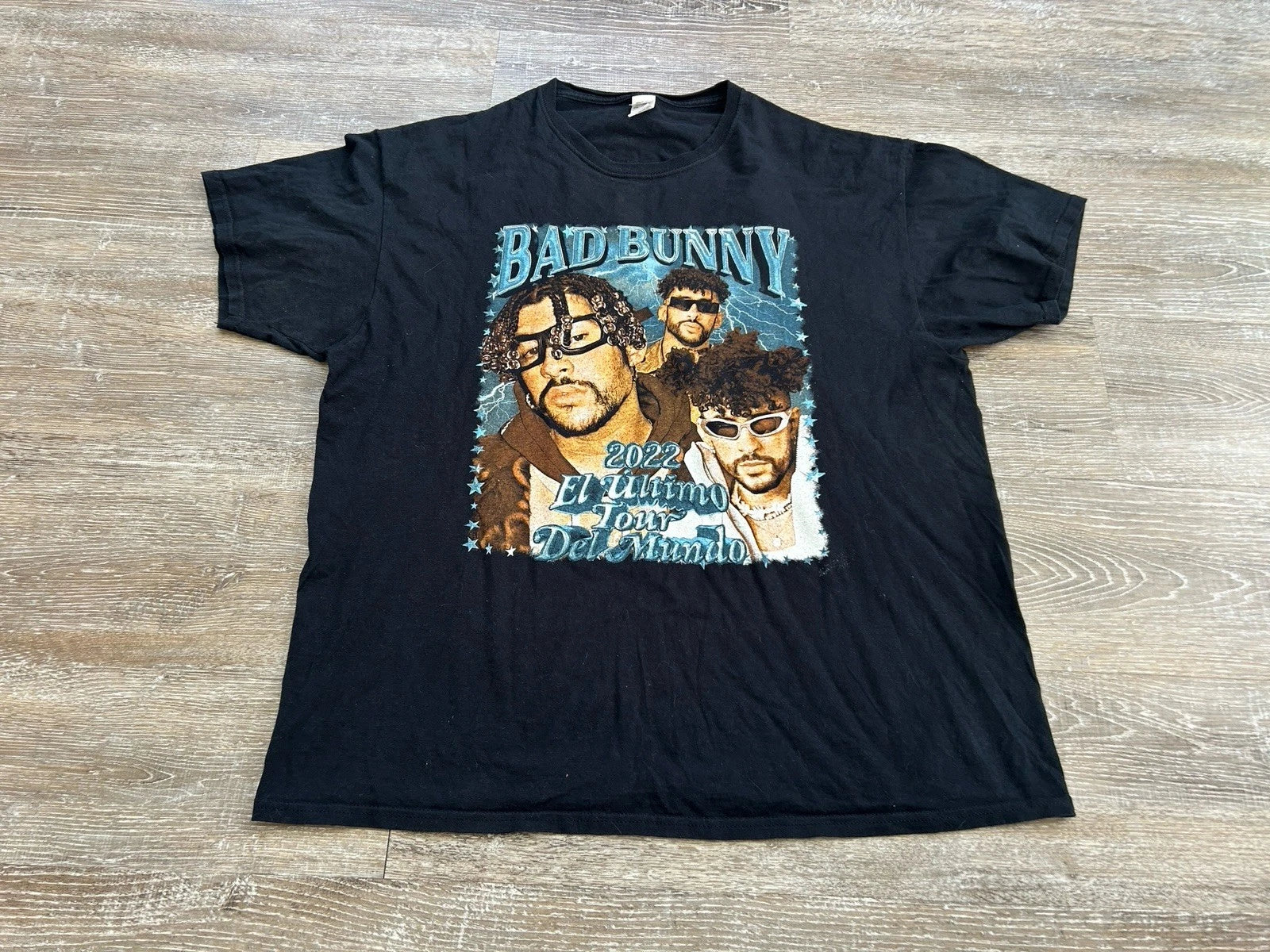 Bad Bunny 2022 Concert T Shirt Double Sided Cities El ltimo Tour Del Mundo XL Unisex T-shirt, Sweatshirt, Hoodie, Long Sleeve Tee - T-Shirt, Sweatshirt, Hoodie
