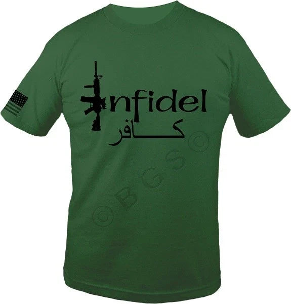 INFIDEL Navy Seals Delta Force Spec Ops SHORT SLEEVE T shirt S-3X GREEN Marines Unisex T-shirt, Sweatshirt, Hoodie, Long Sleeve Tee - T-Shirt, Sweatshirt, Hoodie