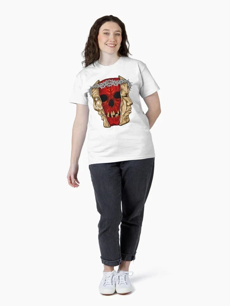 Bleeding Beneath the Mask Graphic T Shirt Dark Aesthetic Streetwear Unisex Class Unisex T-shirt, Sweatshirt, Hoodie, Long Sleeve Tee - T-Shirt, Sweatshirt, Hoodie