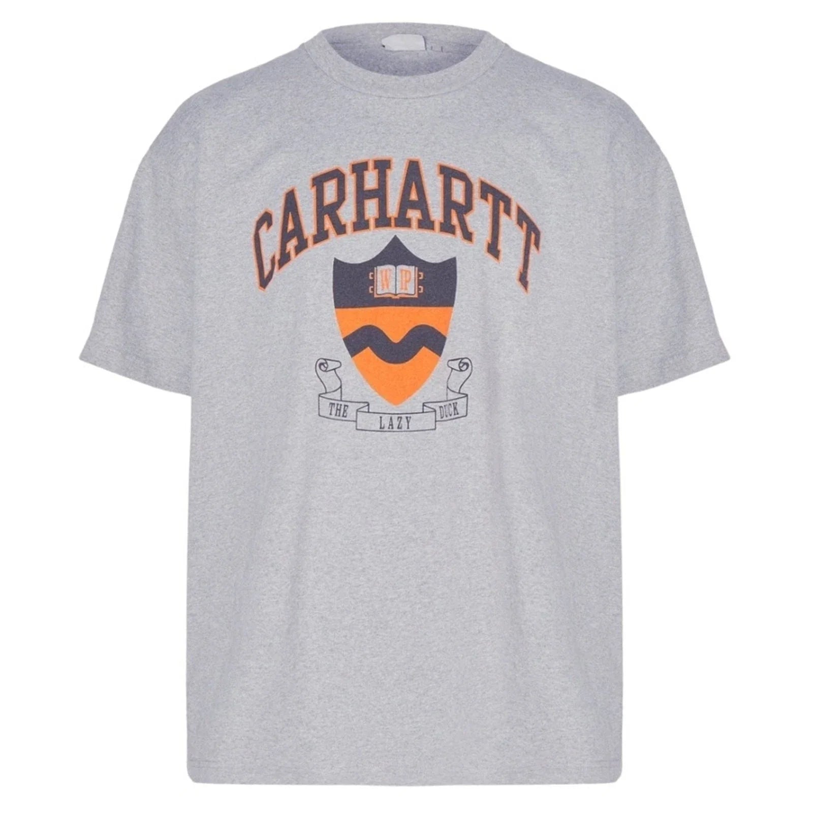 Carhartt WIP Mens Small Lazy Duck Academy T-Shirt Grey Heather Organic Cotton Unisex T-shirt, Sweatshirt, Hoodie, Long Sleeve Tee - T-Shirt, Sweatshirt, Hoodie