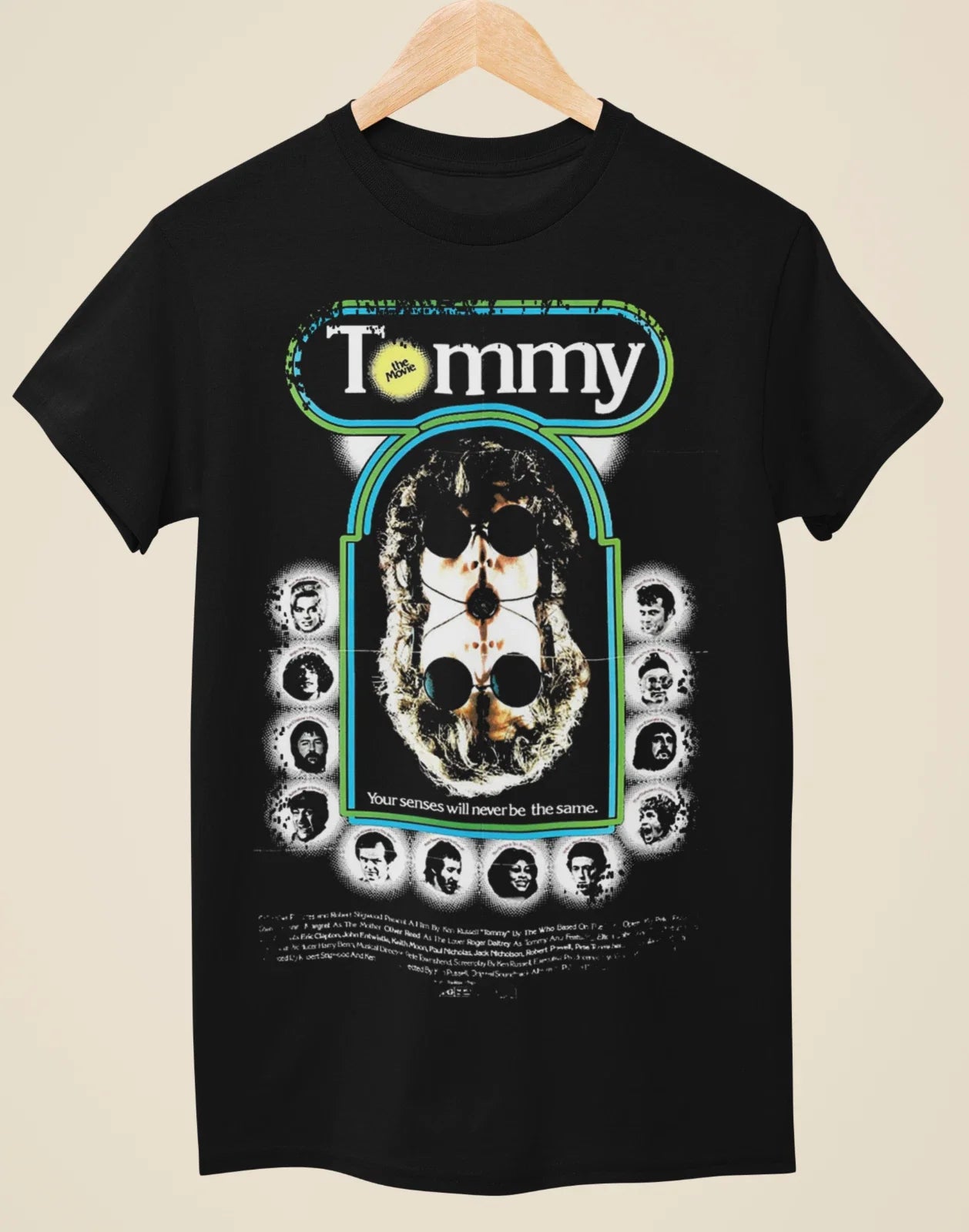 Tommy The Movie - Movie Poster Inspired Unisex Black T-Shirt Unisex T-shirt, Sweatshirt, Hoodie, Long Sleeve Tee - T-Shirt, Sweatshirt, Hoodie