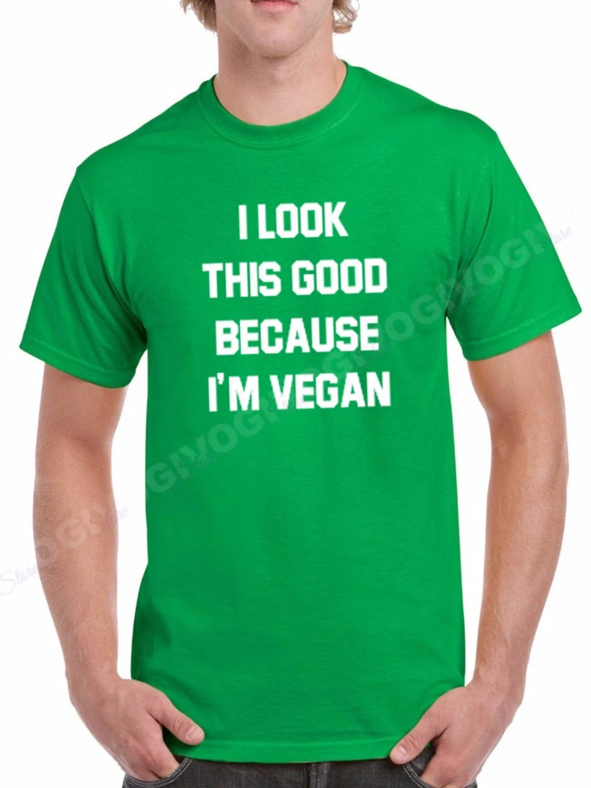 Men's I Look This Good Because I'm Vegan T Shirt Vegetarian Organic Veggies Tee Unisex T-shirt, Sweatshirt, Hoodie, Long Sleeve Tee - T-Shirt, Sweatshirt, Hoodie