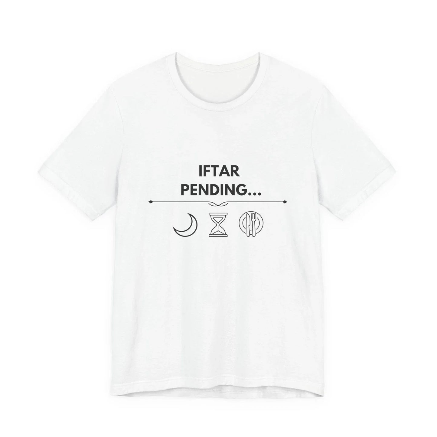 Iftar Pending Tee | Ramadan Crescent Hourglass Graphic T-Shirt Unisex T-shirt, Sweatshirt, Hoodie, Long Sleeve Tee - T-Shirt, Sweatshirt, Hoodie