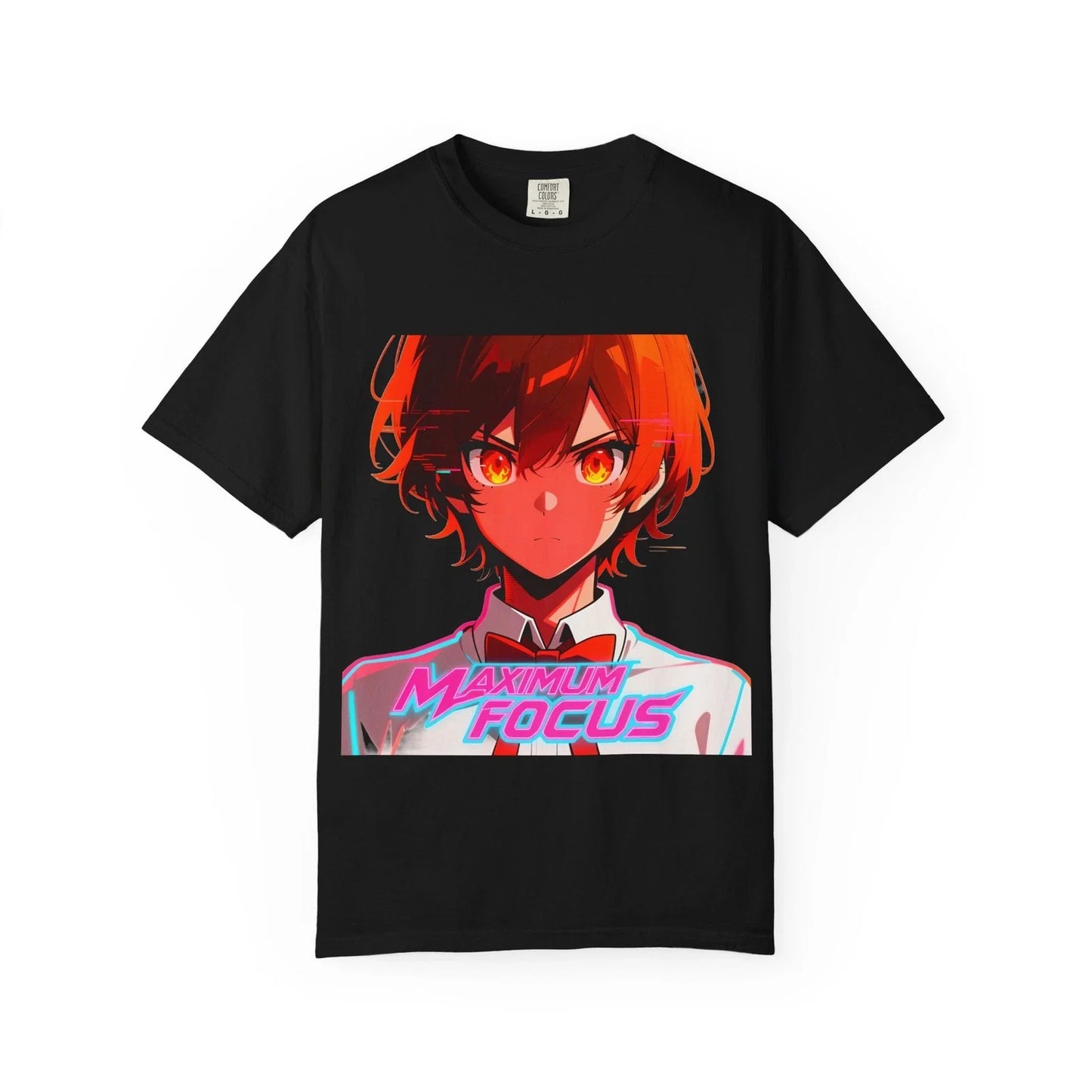 Comfort Colors Maximum Focus Anime T-Shirt Gamer Aesthetic Cyberpunk Glitch Tee Unisex T-shirt, Sweatshirt, Hoodie, Long Sleeve Tee - T-Shirt, Sweatshirt, Hoodie