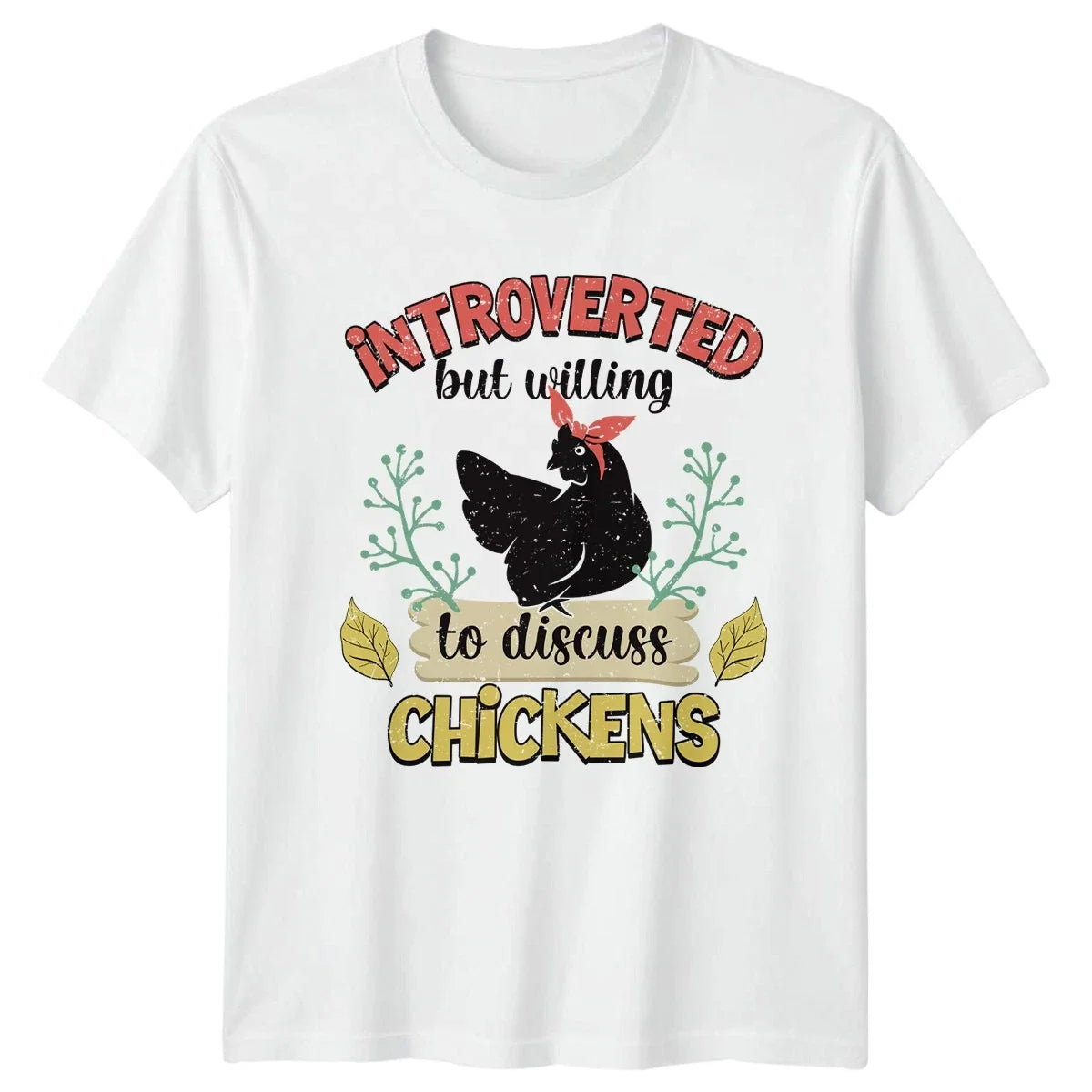 Introverted But Willing To Discuss Womens T-Shirt Chicken Keeping Farm Animals Unisex T-shirt, Sweatshirt, Hoodie, Long Sleeve Tee - T-Shirt, Sweatshirt, Hoodie