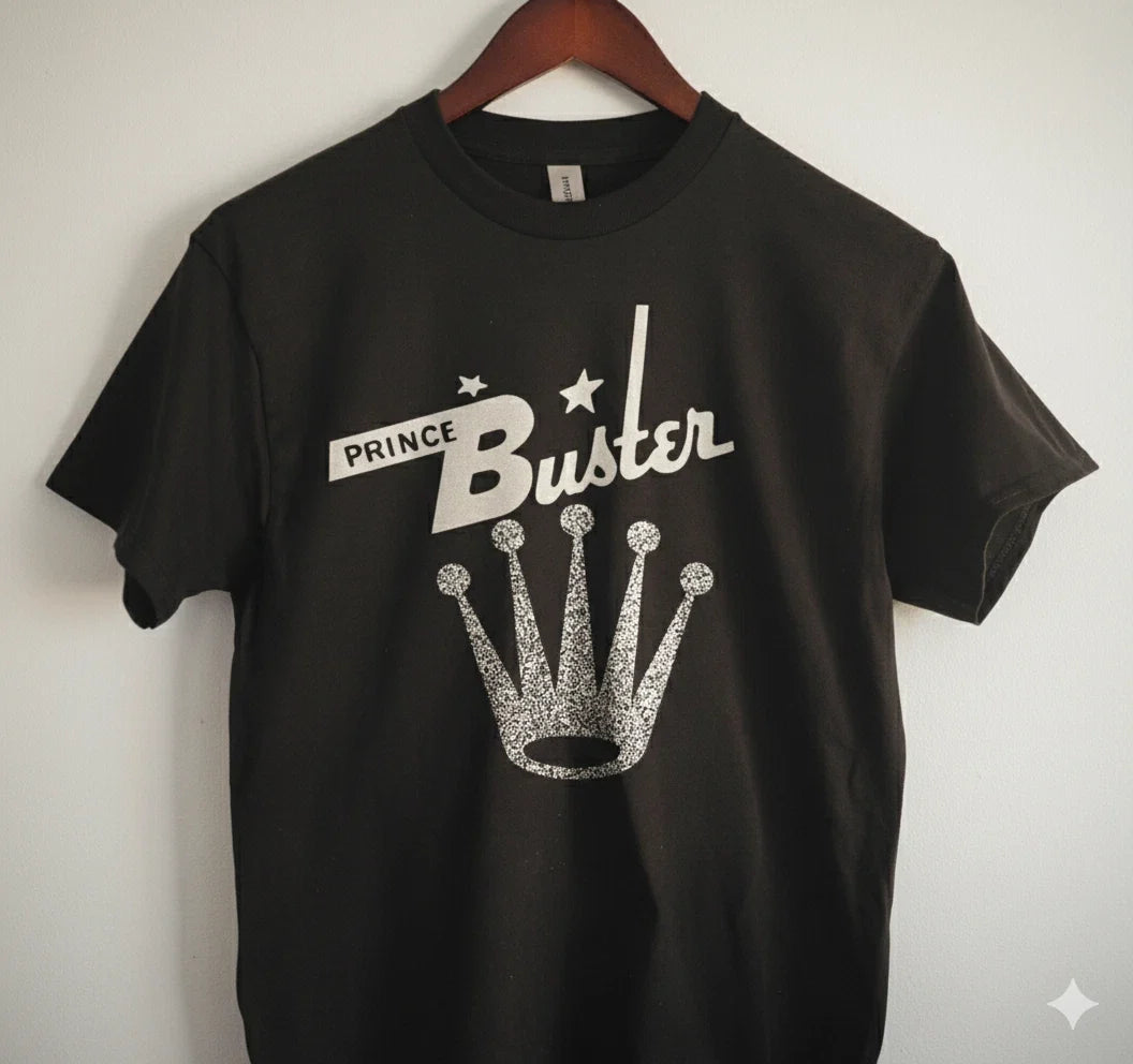 Prince Buster T-Shirt Black Ska Reggae Crown Graphic Tee - T767 Unisex T-shirt, Sweatshirt, Hoodie, Long Sleeve Tee - T-Shirt, Sweatshirt, Hoodie
