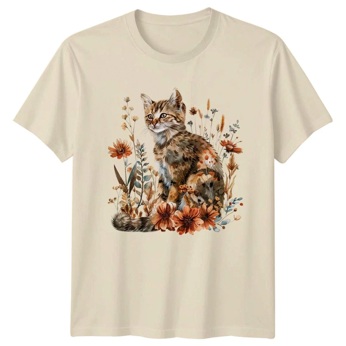 Boho Cat Floral T-Shirt Womens Nature Art 2026 Birthday Gift For Her Unisex T-shirt, Sweatshirt, Hoodie, Long Sleeve Tee - T-Shirt, Sweatshirt, Hoodie