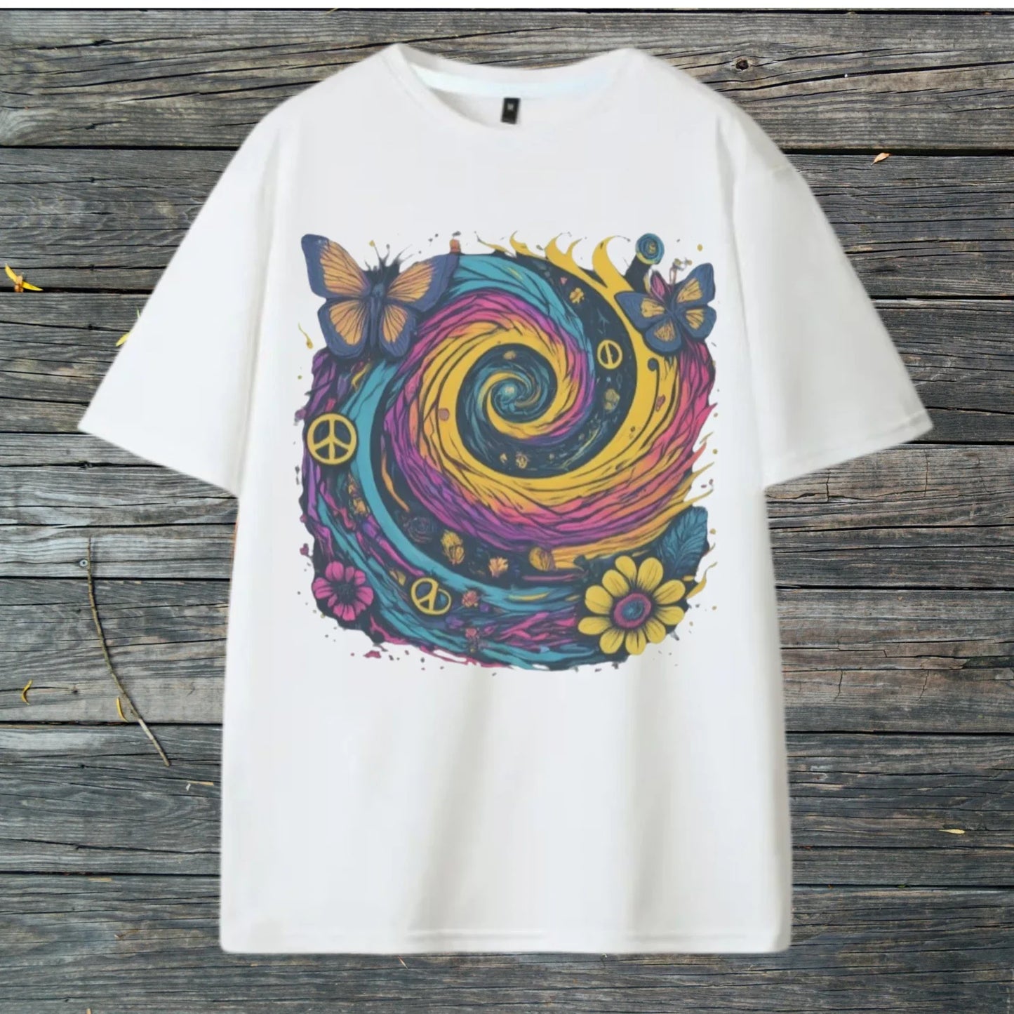 Vintage Psychedelic Butterfly T-Shirt, Retro Hippie Art Tee, Distressed T-Shirt Unisex T-shirt, Sweatshirt, Hoodie, Long Sleeve Tee - T-Shirt, Sweatshirt, Hoodie