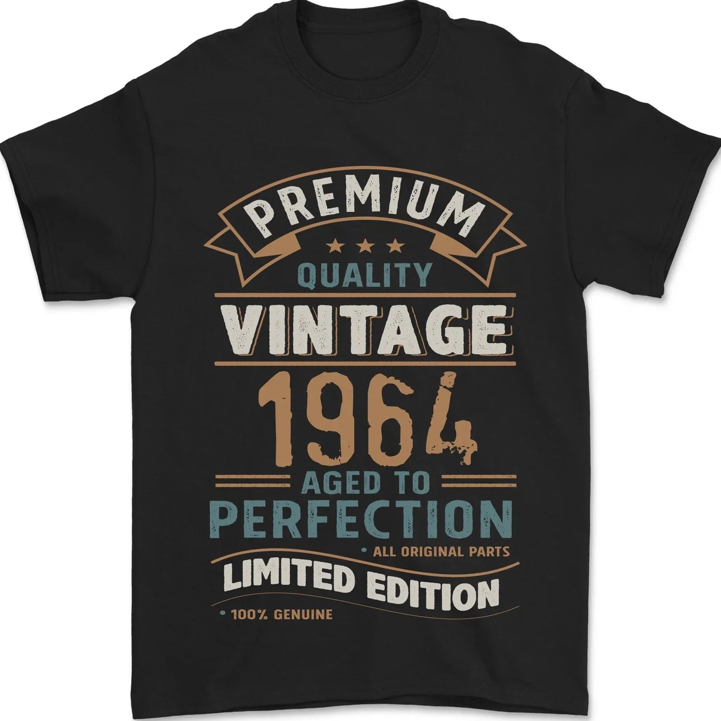 Premium Vintage 62nd Birthday 1964 Mens T-Shirt 100% Cotton Unisex T-shirt, Sweatshirt, Hoodie, Long Sleeve Tee - T-Shirt, Sweatshirt, Hoodie