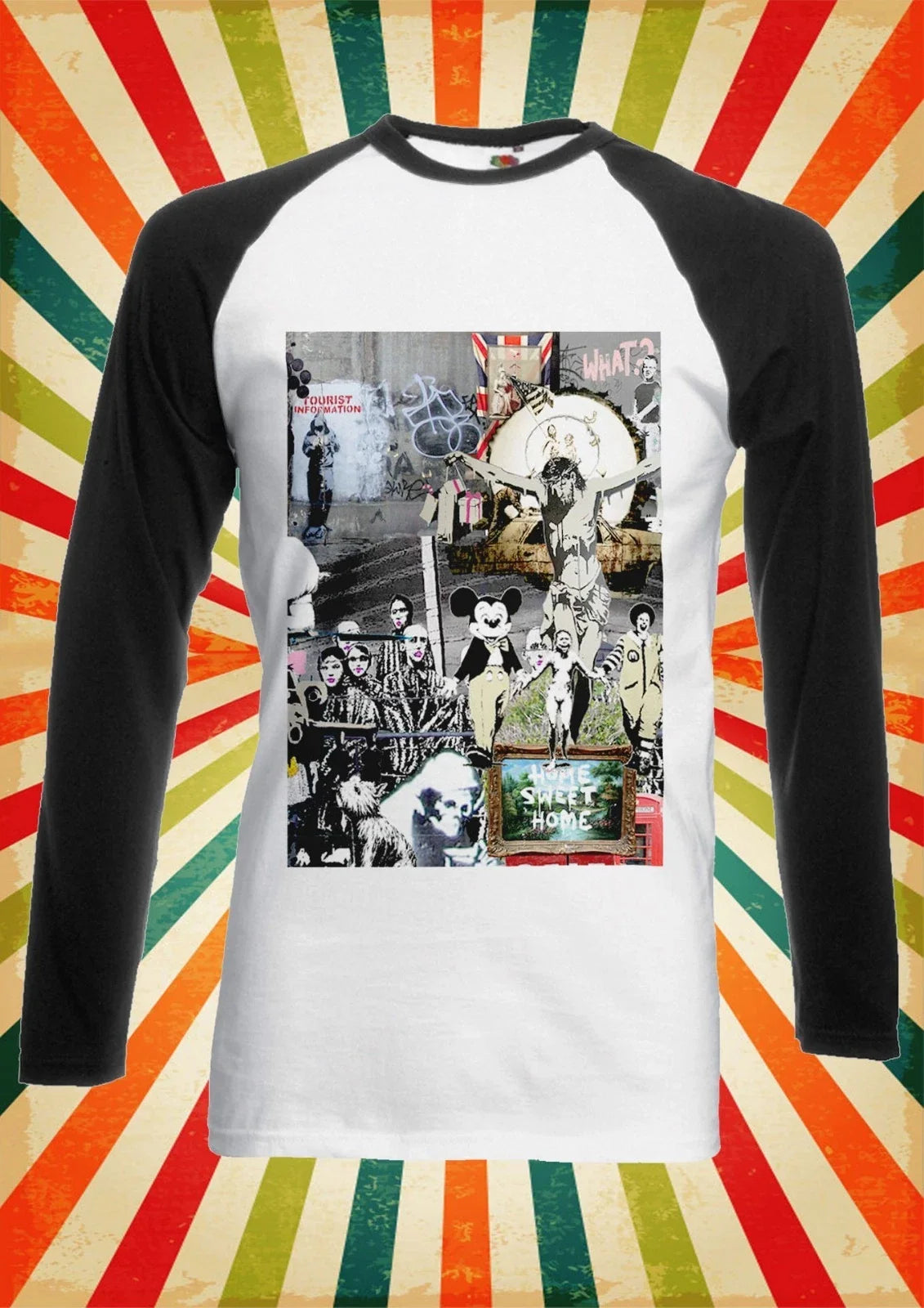 Banksy Street Art Graffiti Cool Men Women Long Short Sleeve Baseball T Shirt 618 Unisex T-shirt, Sweatshirt, Hoodie, Long Sleeve Tee - T-Shirt, Sweatshirt, Hoodie