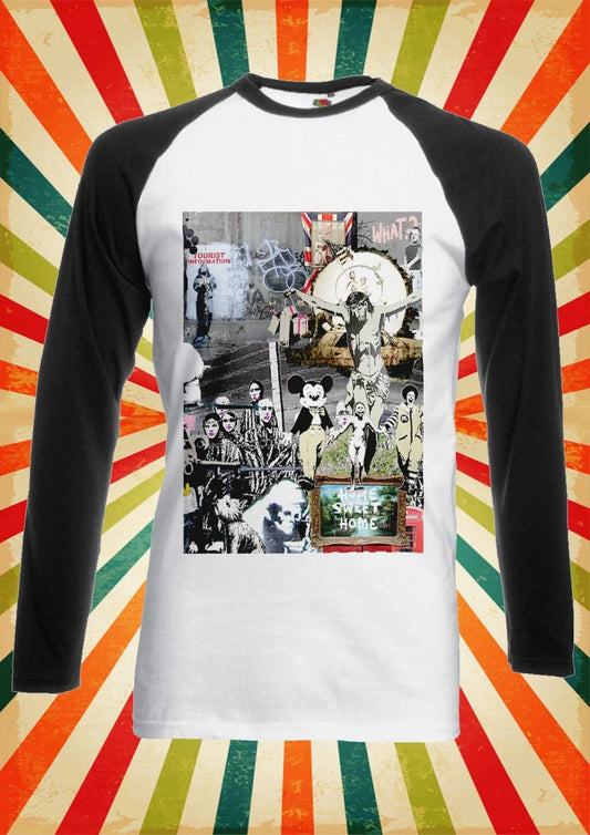 Banksy Street Art Graffiti Cool Men Women Long Short Sleeve Baseball T Shirt 618 Unisex T-shirt, Sweatshirt, Hoodie, Long Sleeve Tee - T-Shirt, Sweatshirt, Hoodie