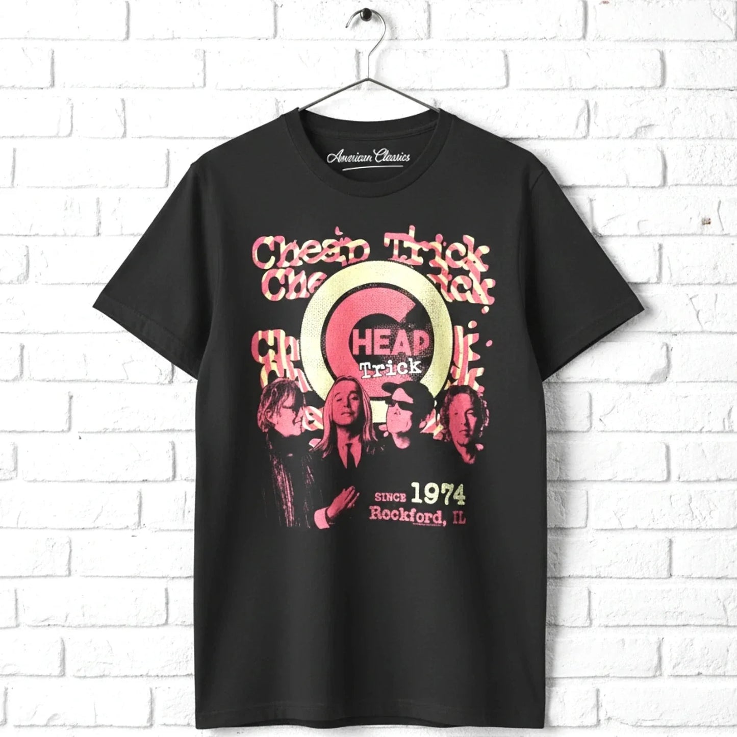 Cheap Trick Rockford 1974 Men's T Shirt Unisex T-shirt, Sweatshirt, Hoodie, Long Sleeve Tee - T-Shirt, Sweatshirt, Hoodie