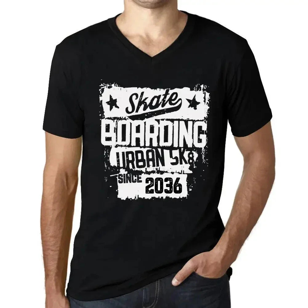 Men's Graphic T-Shirt V Neck Urban Skateboard Since 2036 Eco-Friendly Limited Unisex T-shirt, Sweatshirt, Hoodie, Long Sleeve Tee - T-Shirt, Sweatshirt, Hoodie