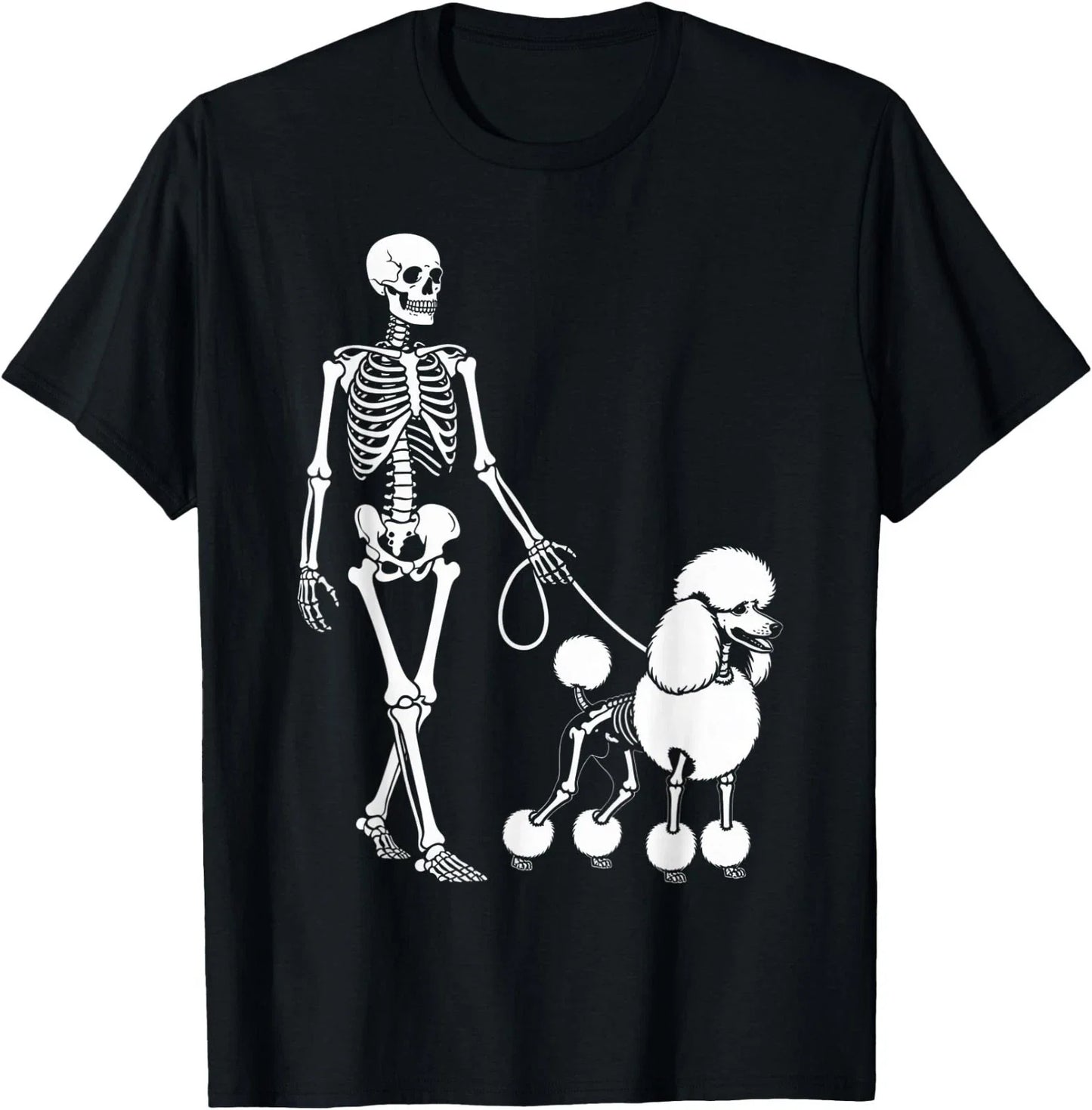 Skeleton Walking Poodle Dog Lovers Halloween Humor T-Shirt Unisex T-shirt, Sweatshirt, Hoodie, Long Sleeve Tee - T-Shirt, Sweatshirt, Hoodie