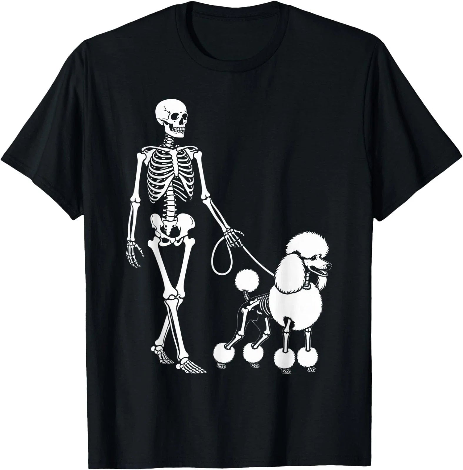 Skeleton Walking Poodle Dog Lovers Halloween Humor T-Shirt Unisex T-shirt, Sweatshirt, Hoodie, Long Sleeve Tee - T-Shirt, Sweatshirt, Hoodie