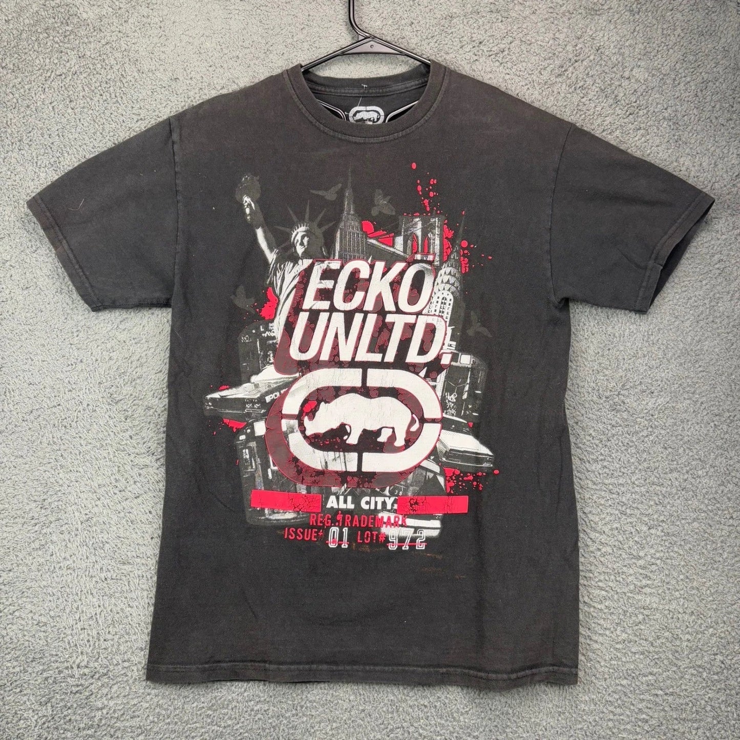 Ecko Unltd Mens T-Shirt Medium Black NYC Graphic Rhino Logo All City Streetwear Unisex T-shirt, Sweatshirt, Hoodie, Long Sleeve Tee - T-Shirt, Sweatshirt, Hoodie